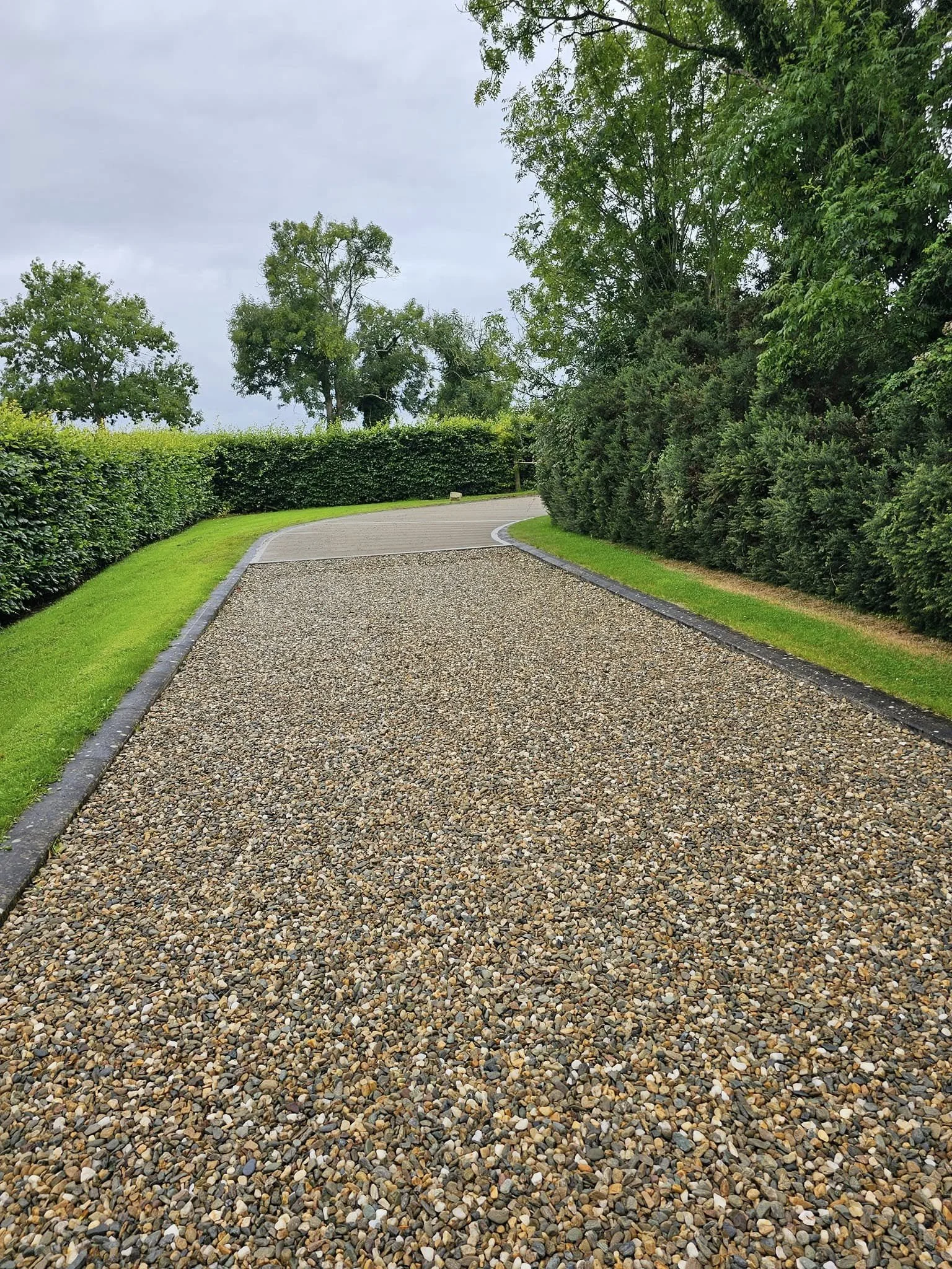 A gravel/concrete path made by us