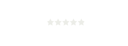 Five-star rating graphic with a black background and white stars.