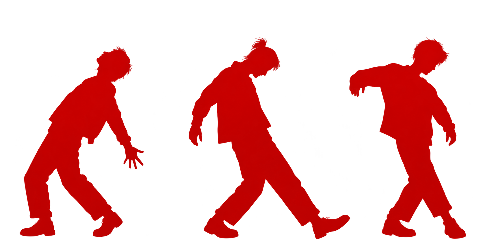 Silhouettes of three people walking abstract POWER Method DC Acting Classes