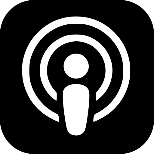 Apple Podcasts Logo, Link to Positively Exhausted on Apple Podcasts