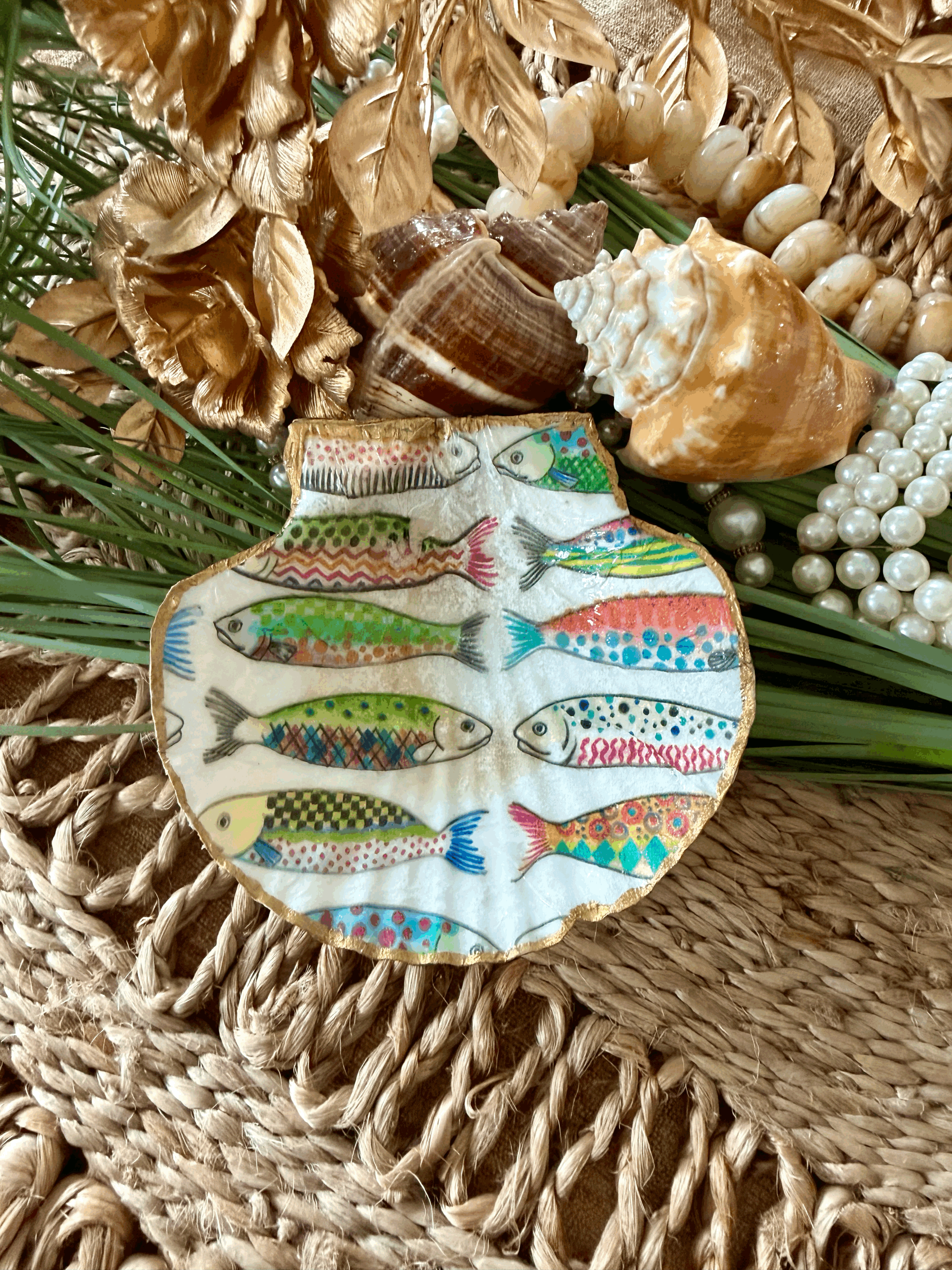 Fish Scallop Shell Trinket Dish