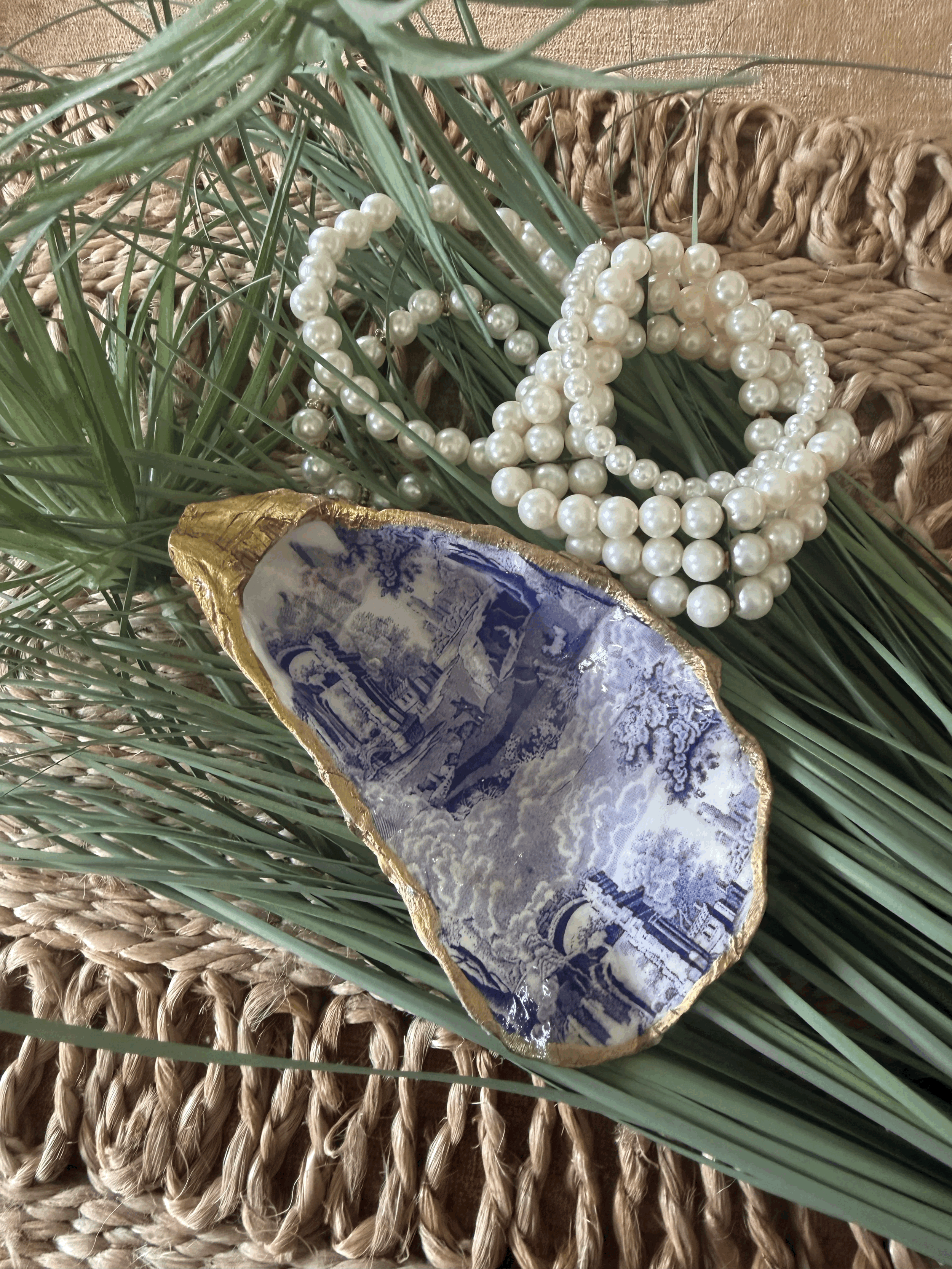 Vintage Blue Toile & Chinoiserie
