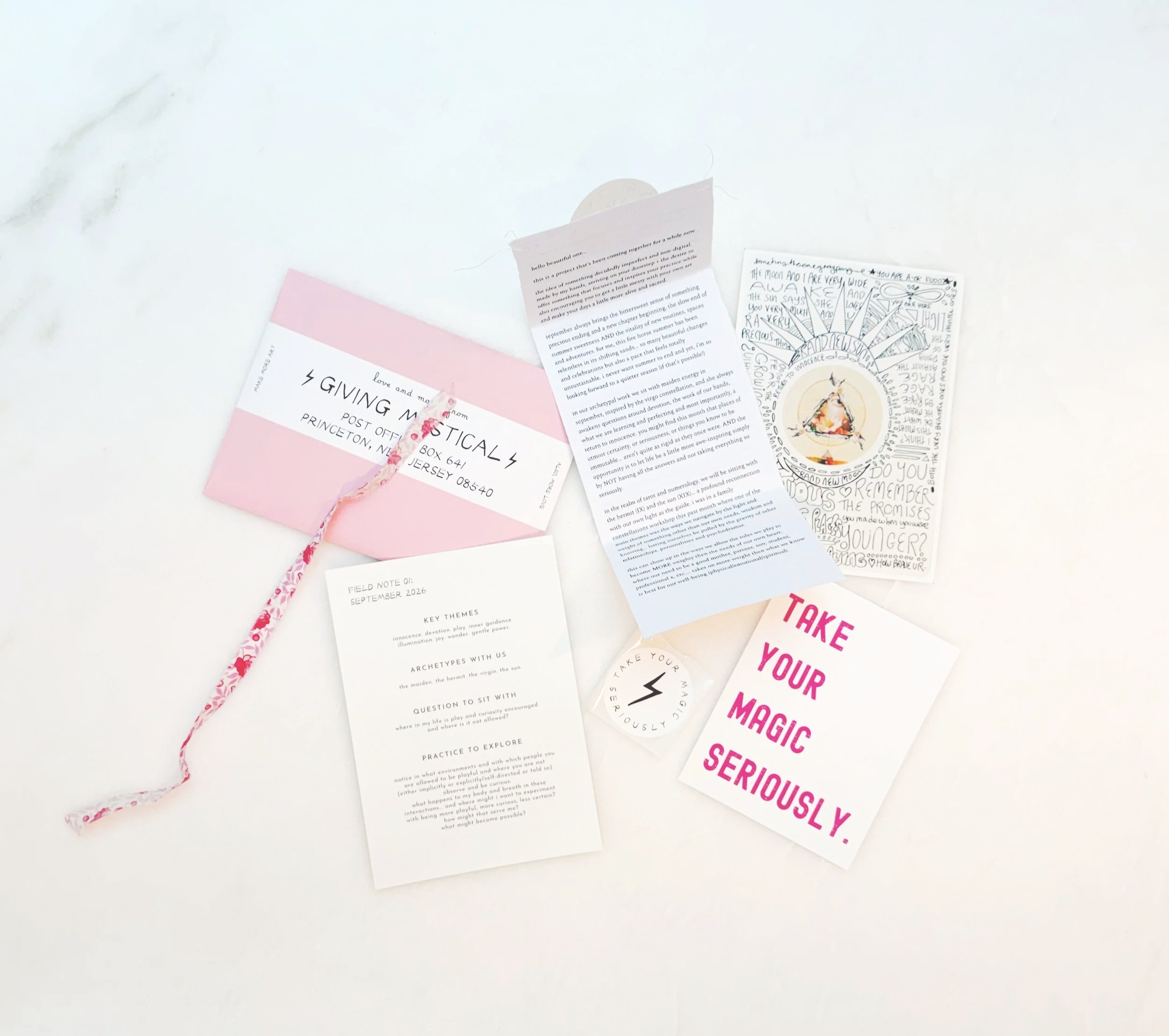 The Field Notes Project monthly oracle card mail club