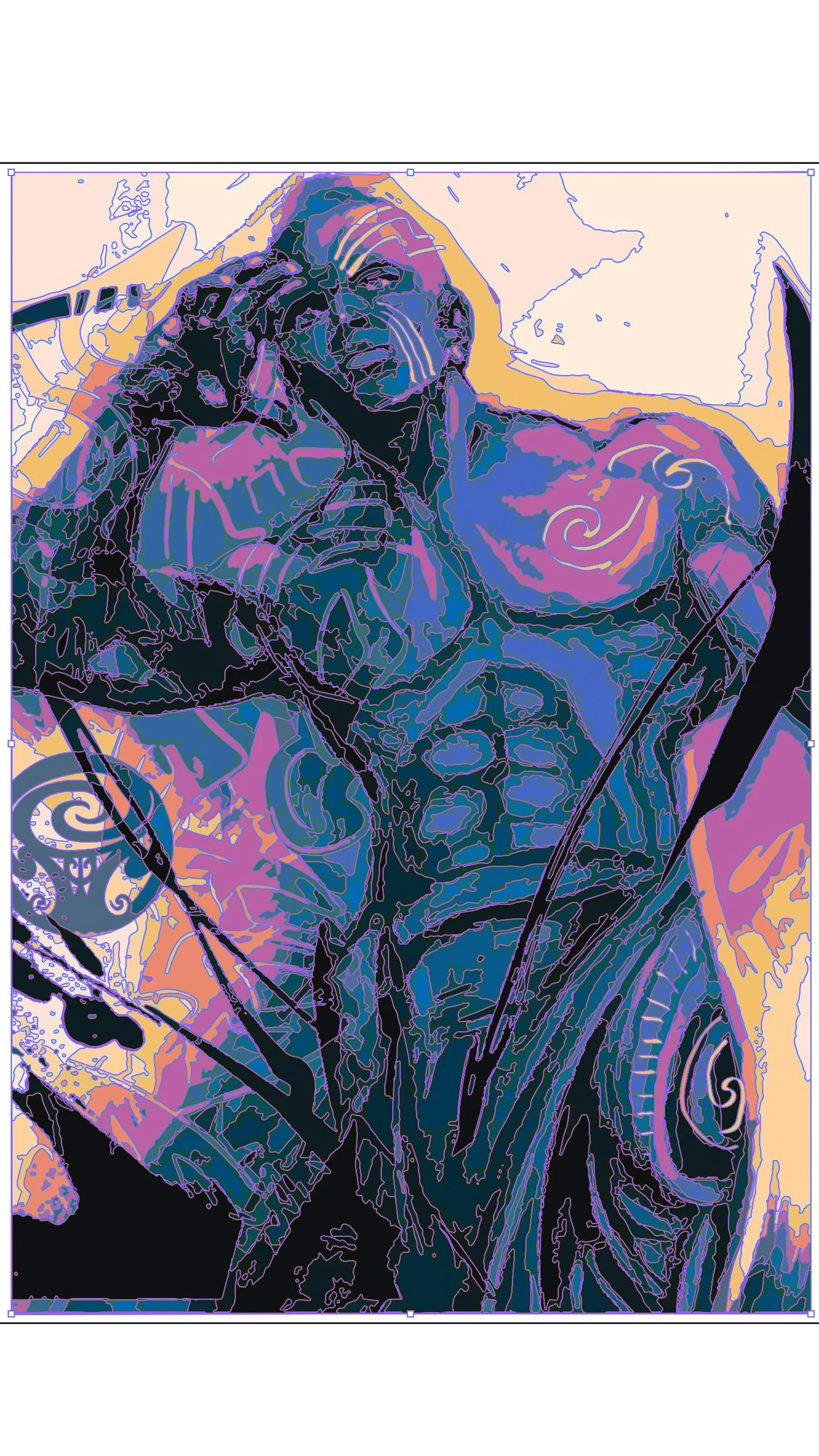Printed Card Rongotai Lomas Art