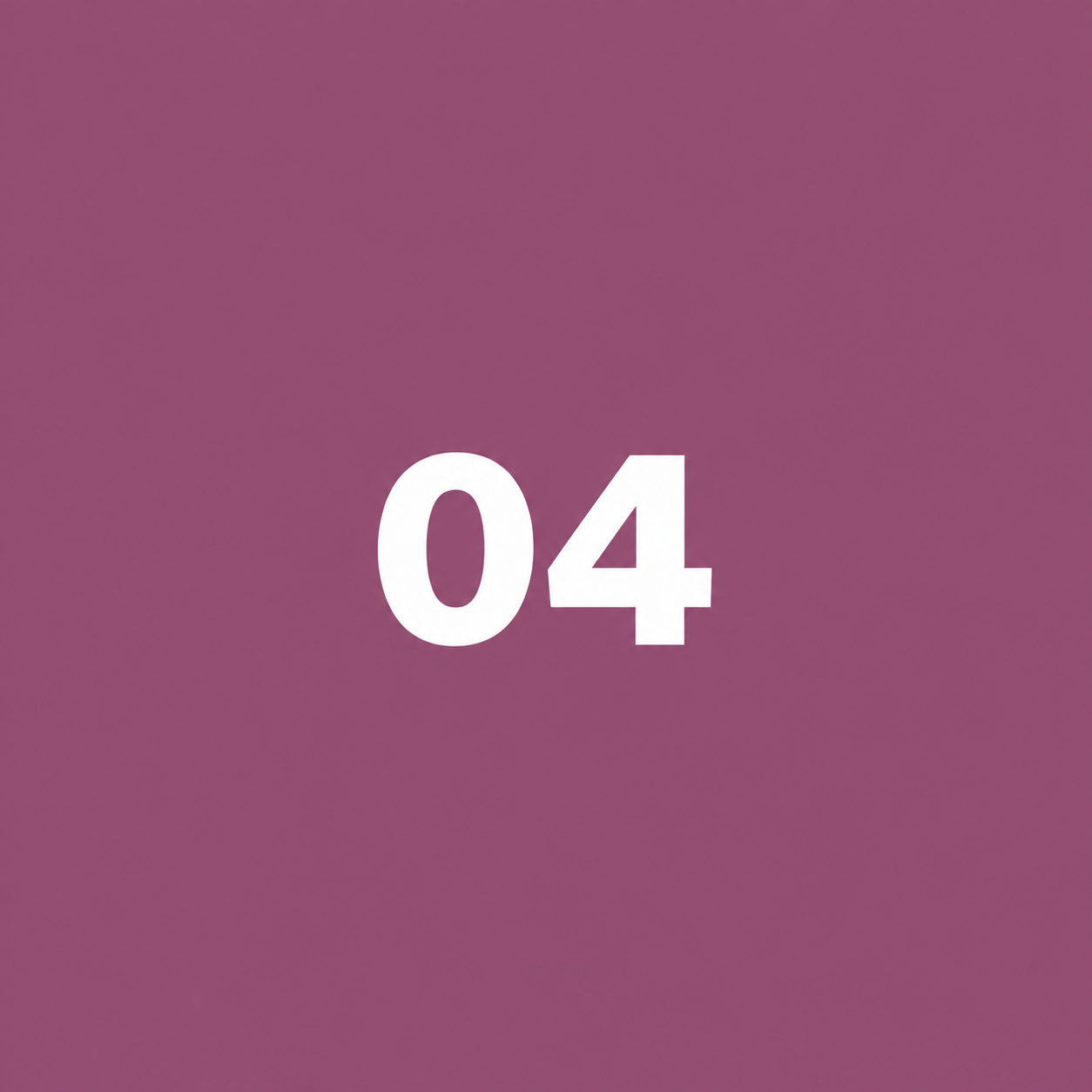 Purple background with the number 04 in large white font in the center.