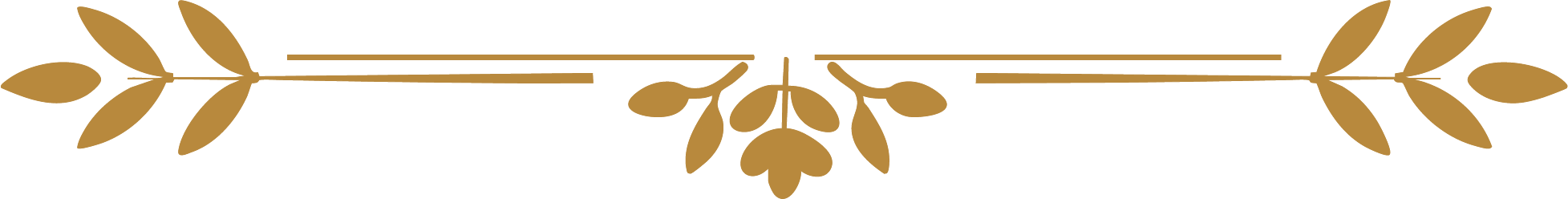Decorative gold floral divider with leaves and branches.