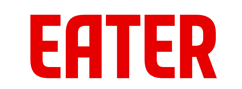 Red sign with the word 'EATER' in bold capital letters.