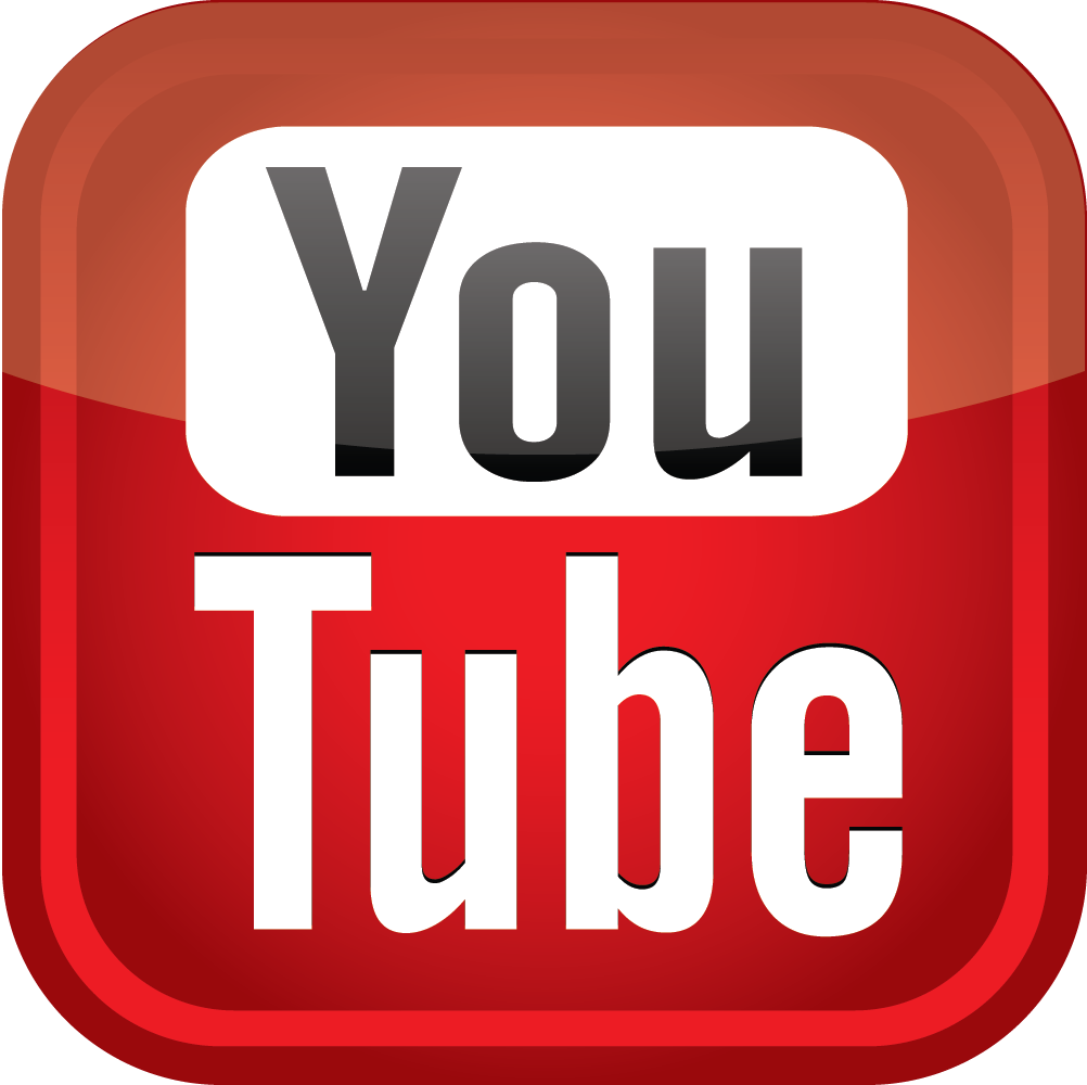 YouTube logo with red background and white text.