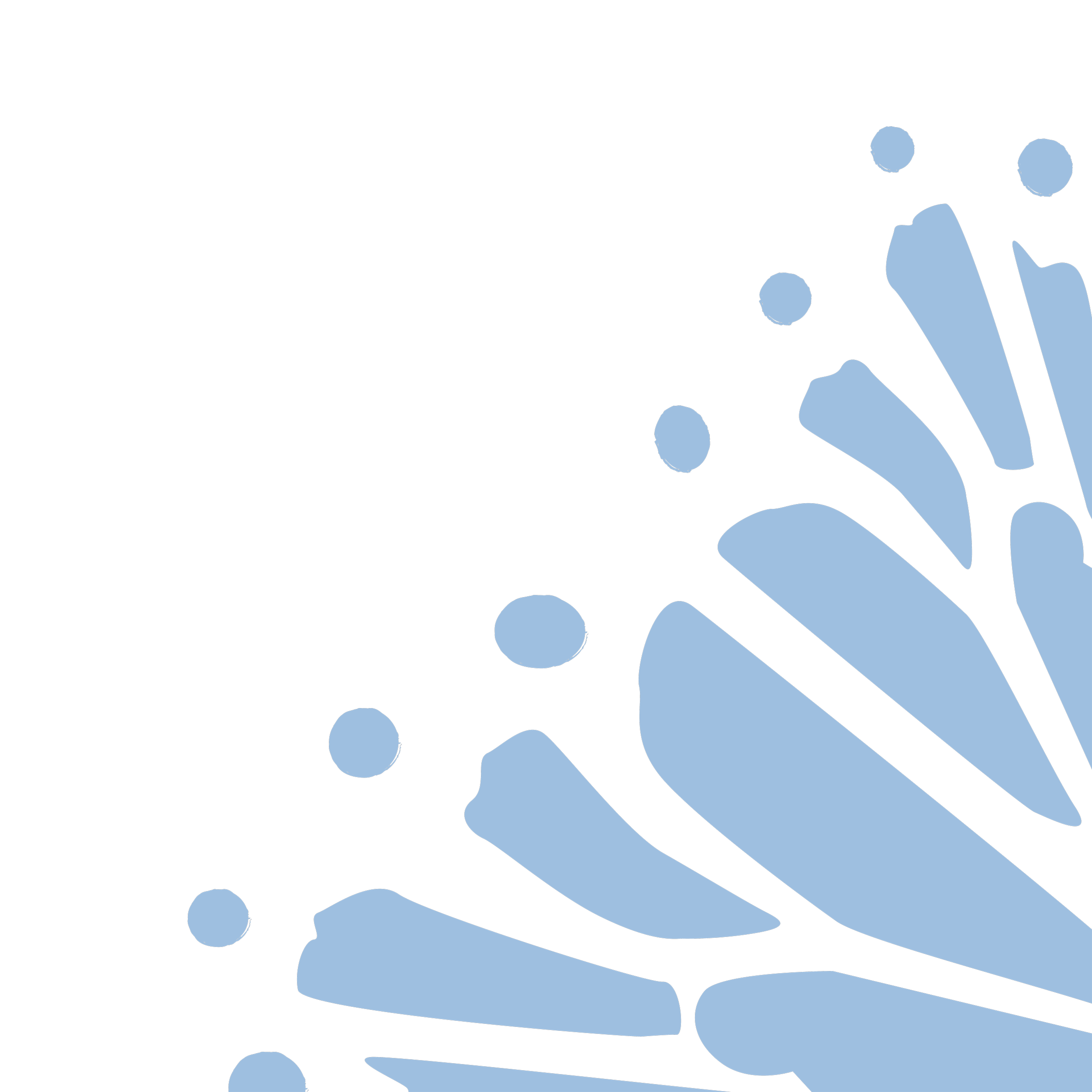 abstract ink splash design in light blue