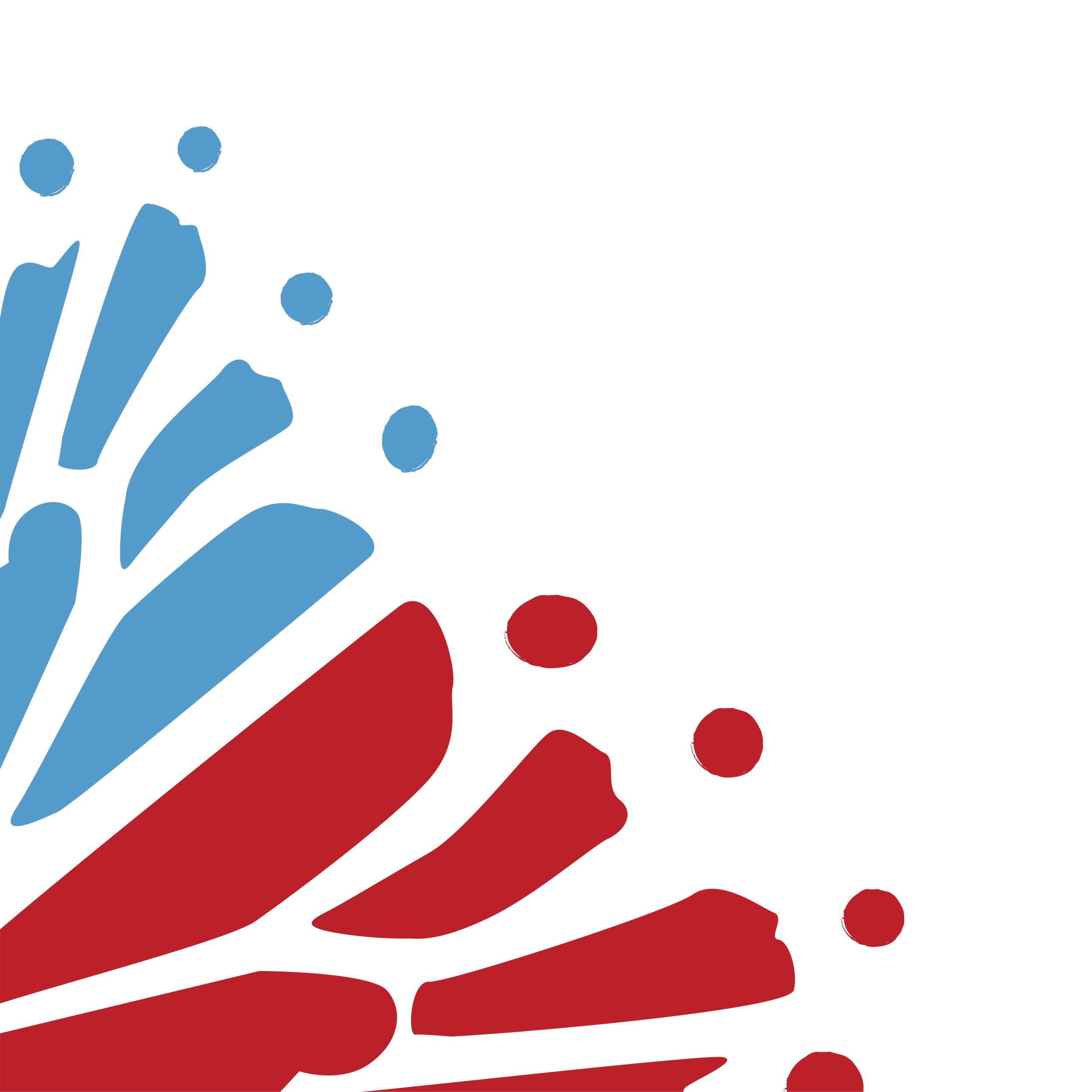 A digital illustration of a stylized human hand with blue and red paint splashes on a black background.