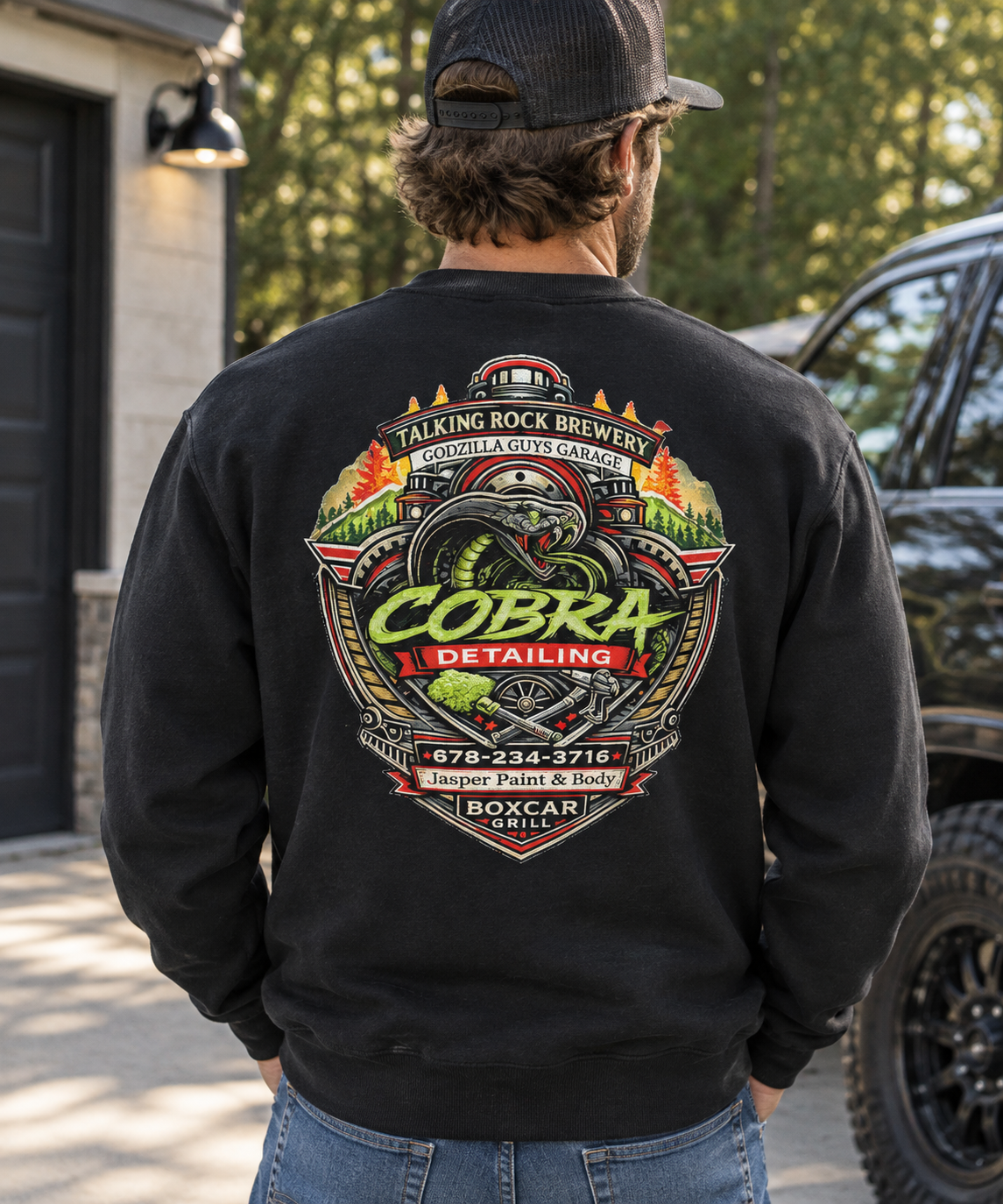 Cobra Sweatshirt - Black Design