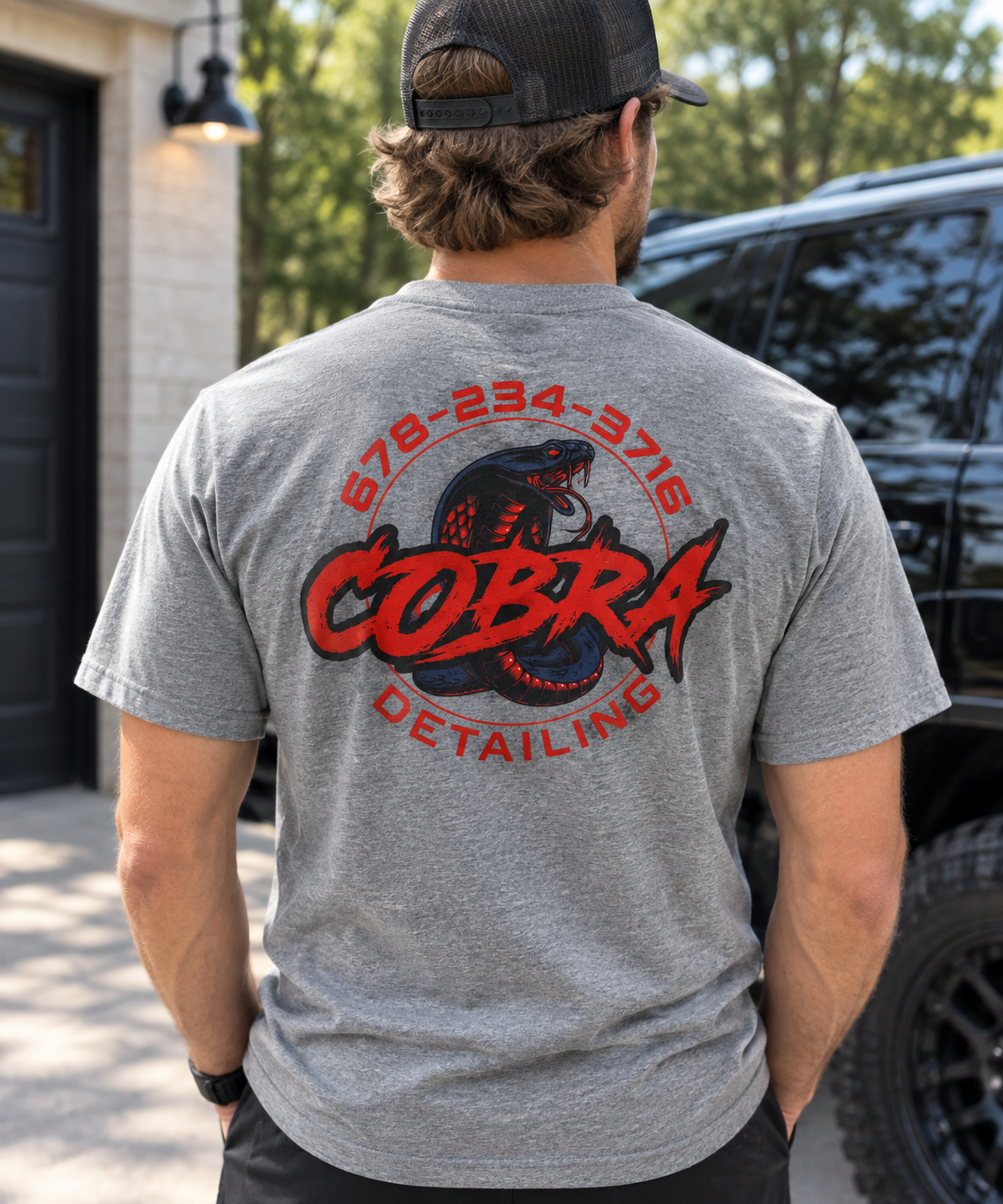 Cobra Short Sleeve T-Shirt - Red Design