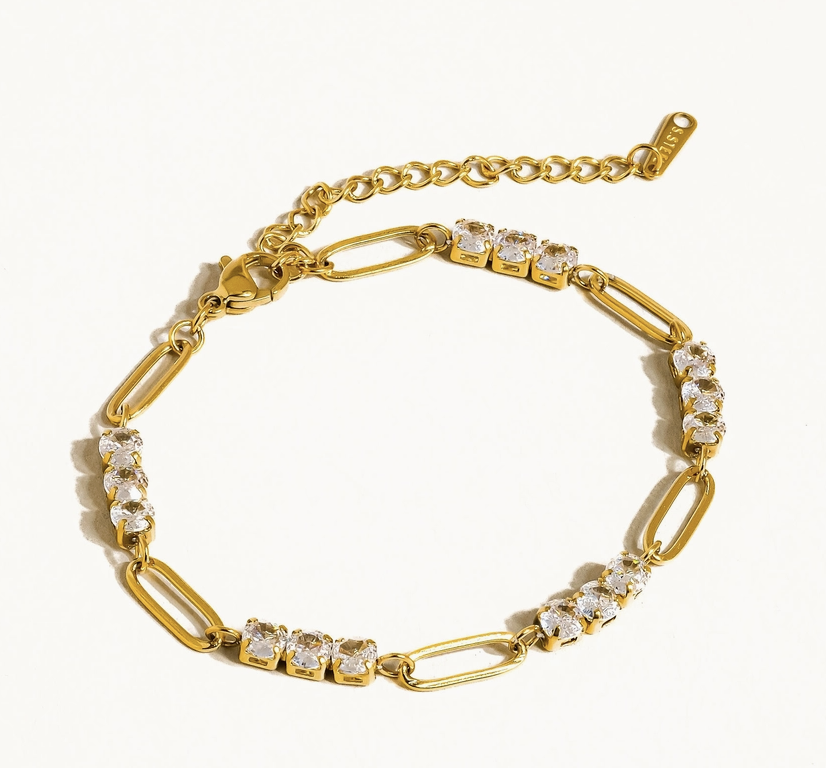 The Golden Glam Tennis Bracelet