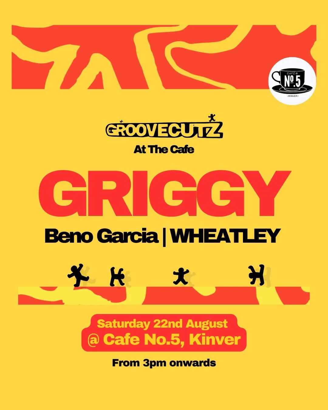 The grooviest cafe in town?

Sat 22nd Aug, we&rsquo;re taking over the local cafe for an afternoon of beats, booze &amp; pizza. GRIGGY, Beno Garcia &amp; WHEATLEY will be supply the tunes down at Cafe No.5 Kinver. 

We&rsquo;ll be kicking things off 