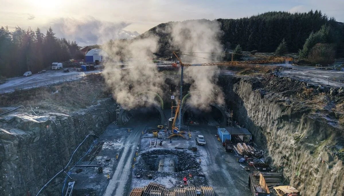 Kvitsøy island in Norway where an underground connection is being constructed as part of the E39 Rogfast tunnel.