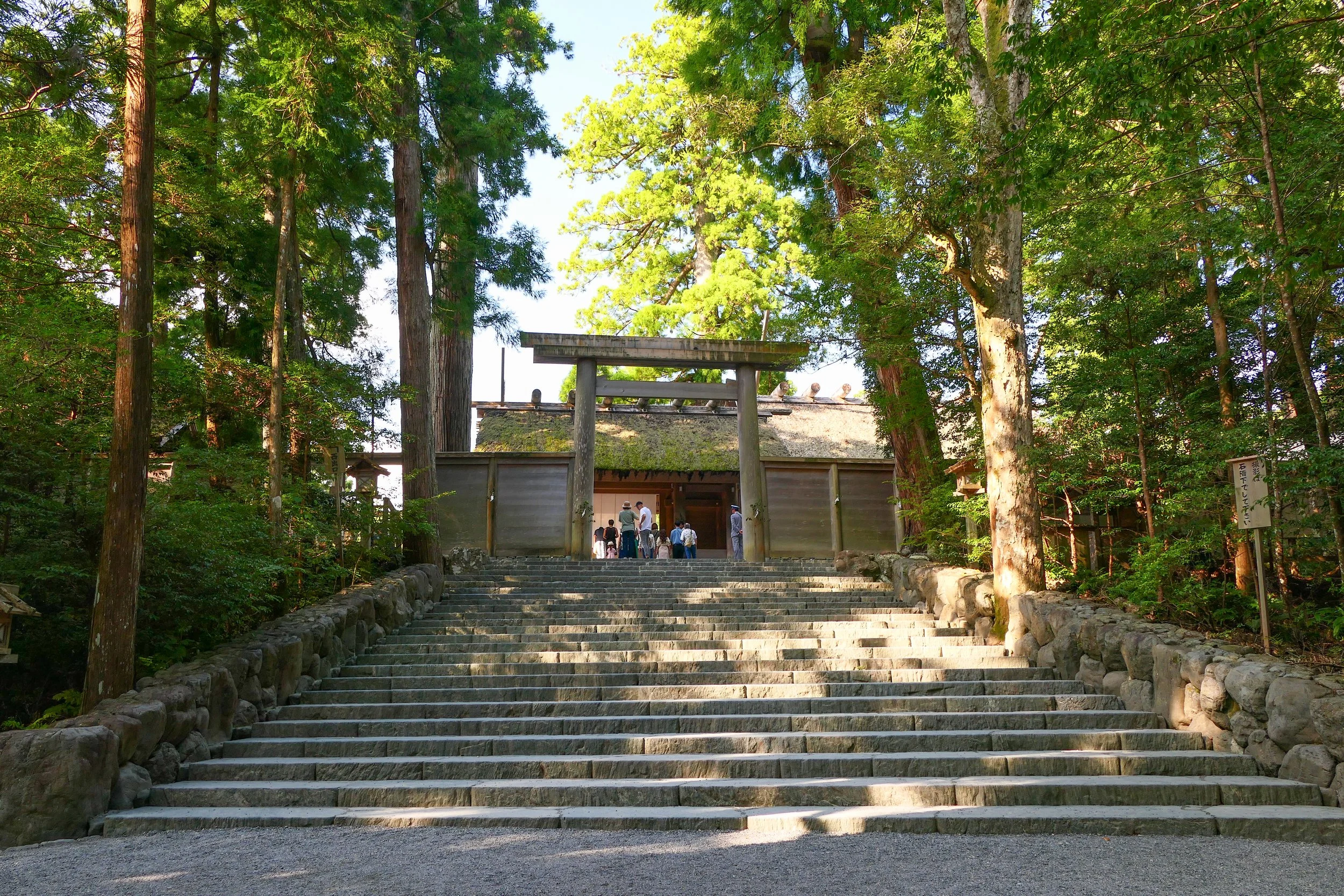 Traditional wooden architecture of Ise Grand Shrine in Japan