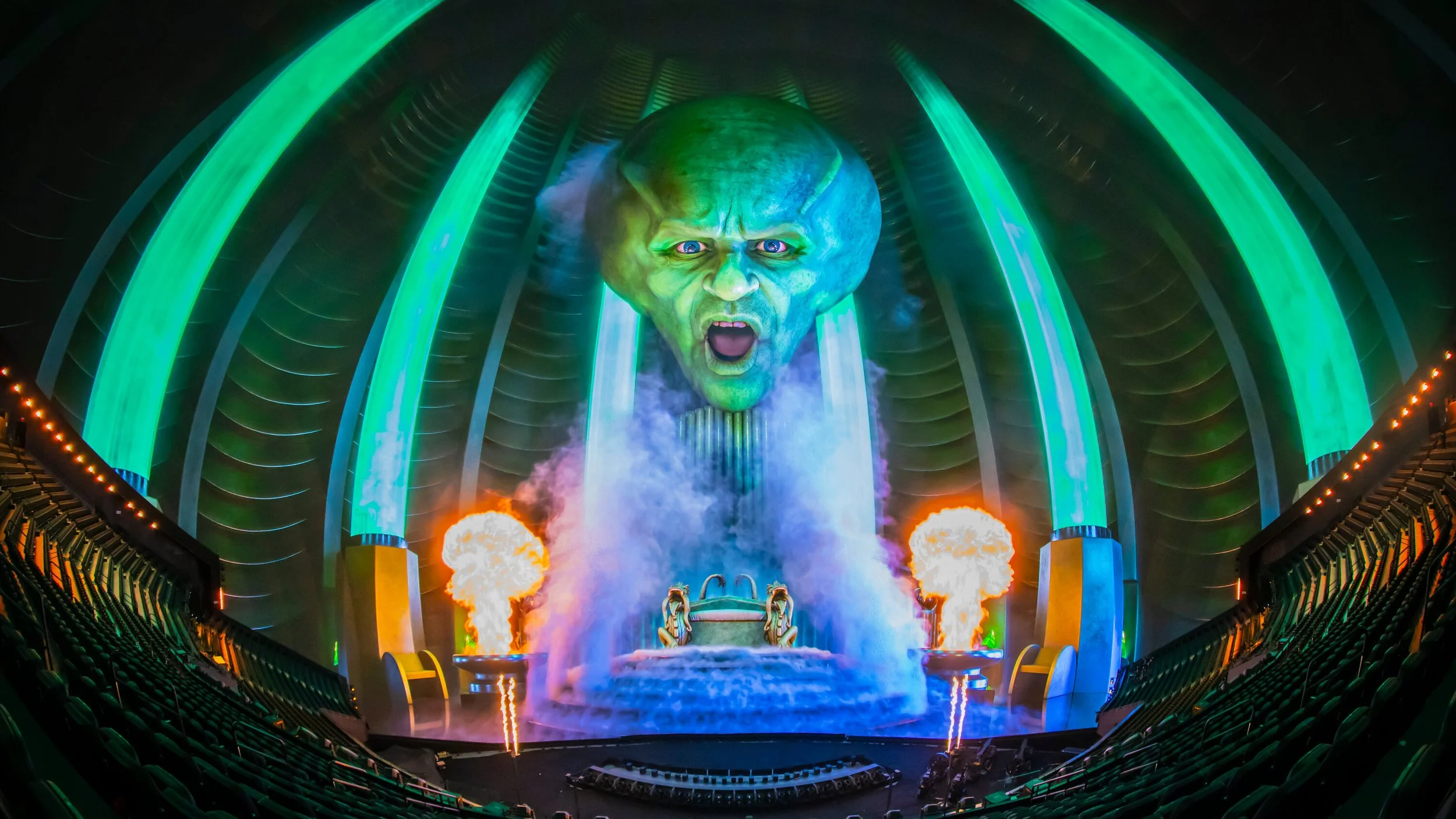 The Wizard of Oz immersive experience displayed inside the Las Vegas Sphere