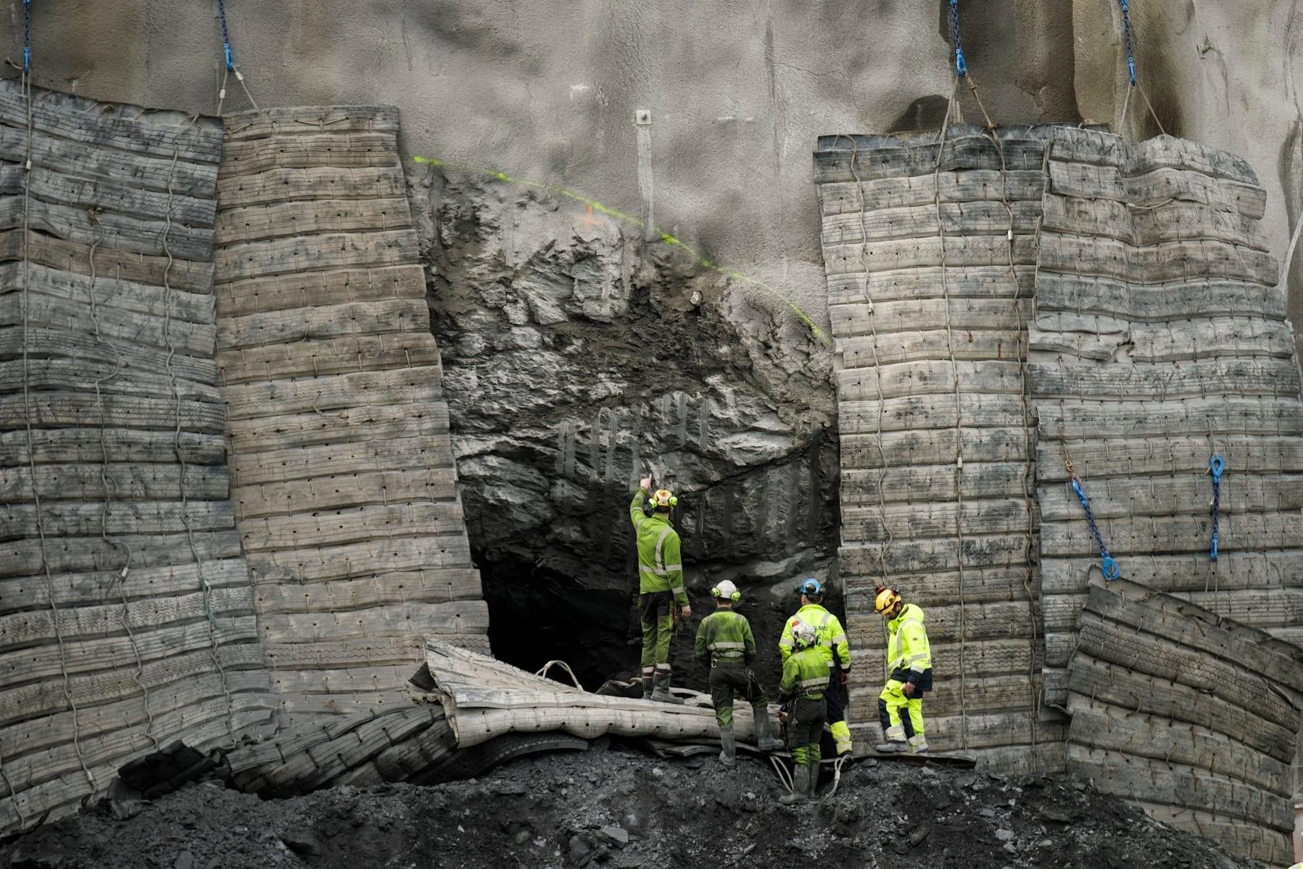 Construction underway inside Norway’s E39 Rogfast subsea road tunnel beneath Boknafjord.