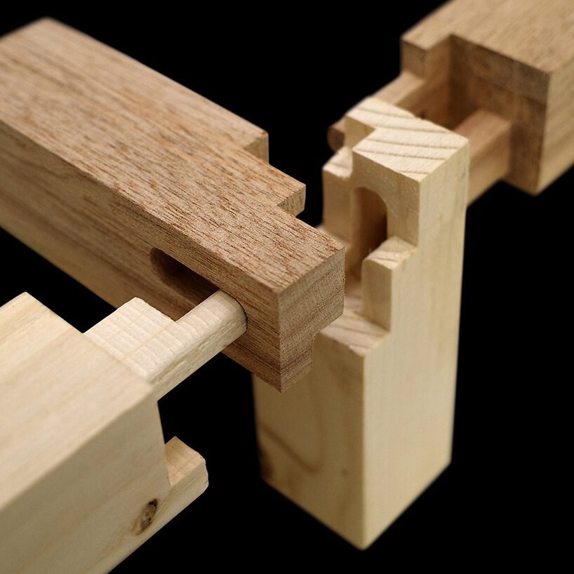Traditional Japanese wooden joinery crafted without conventional metal fasteners