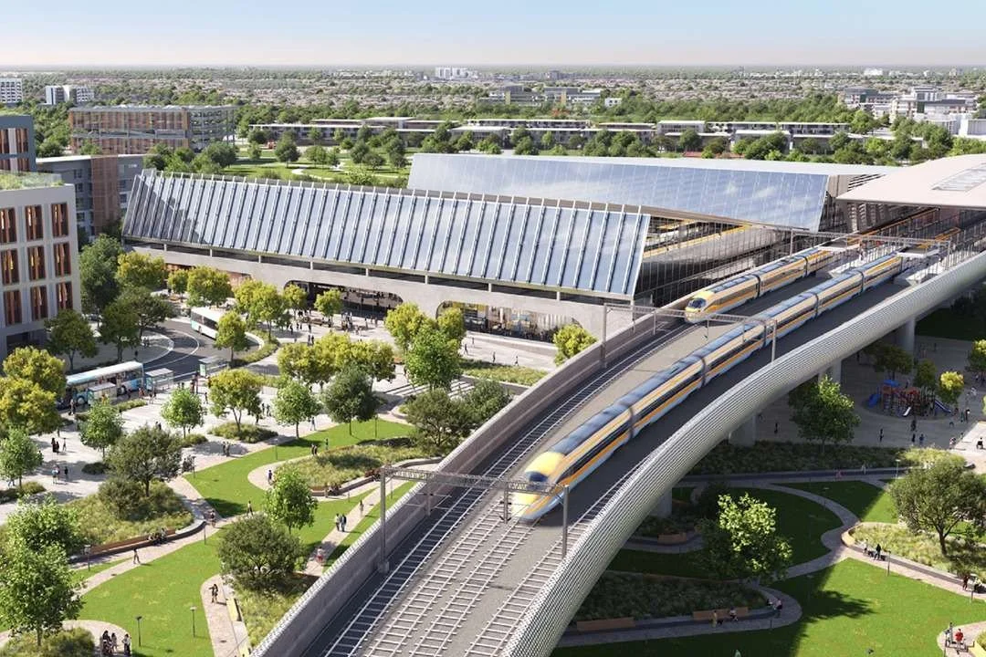 Artist's impression of Australia's proposed high-speed rail train