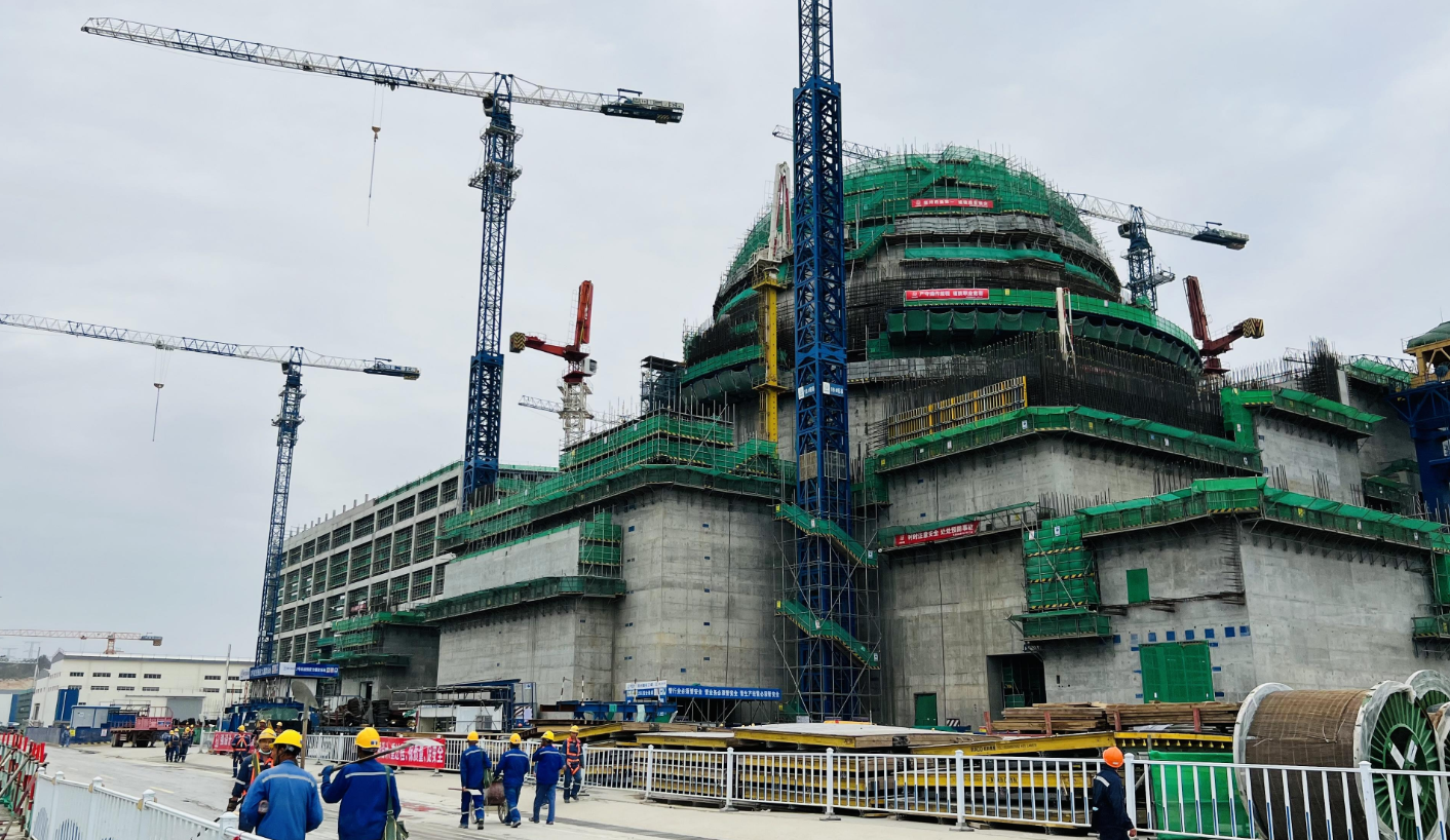 Aerial view of Hualong One reactors at Taipingling Nuclear Power Plant in Guangdong, China