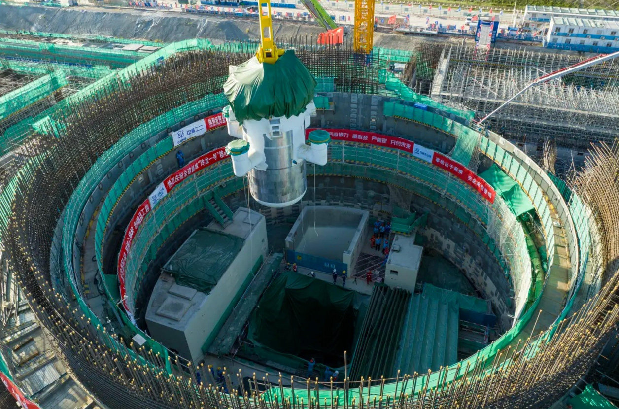 Linglong One small modular nuclear reactor under construction in Hainan, China