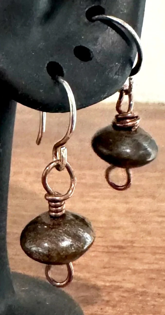 Brownzite and Sterling Silver Earrings