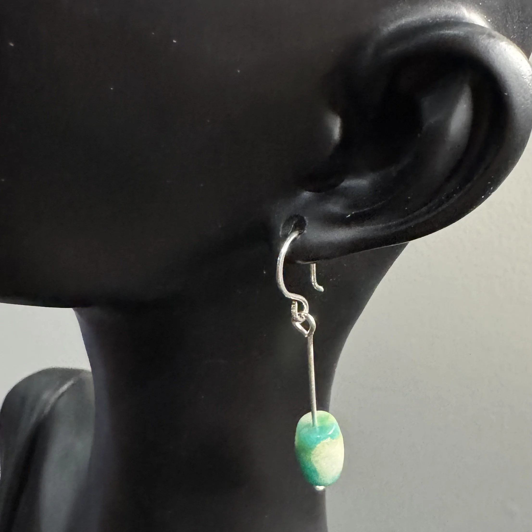 Hues of Creamy Greens and Tans Natural Gemstones w/Sterling Silver