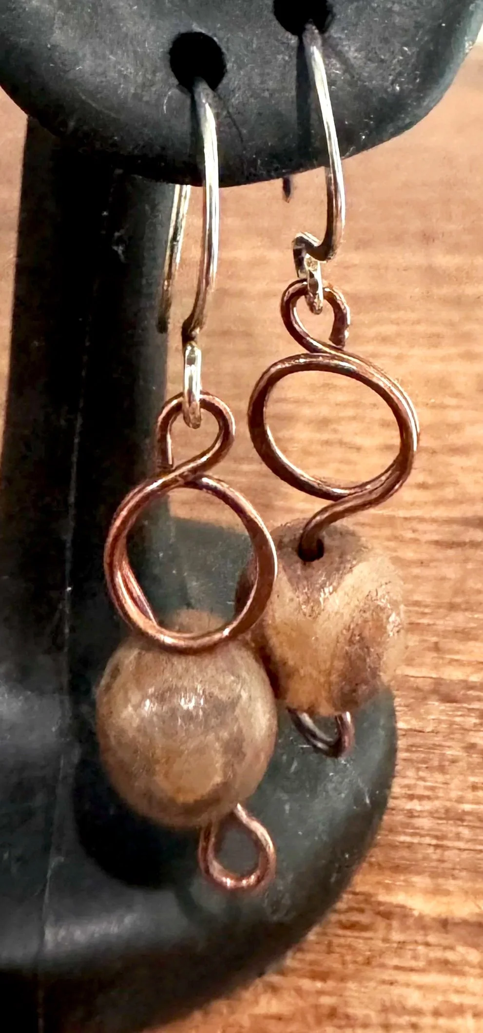 Authentic Copper Round Earrings