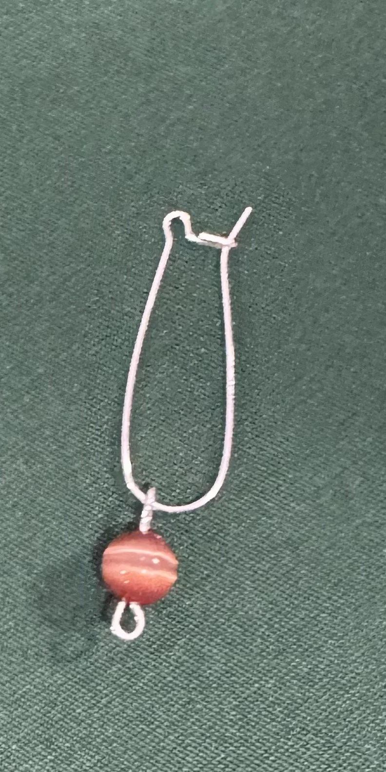 Natural Gemstone Ball w/Sterling Silver Closure