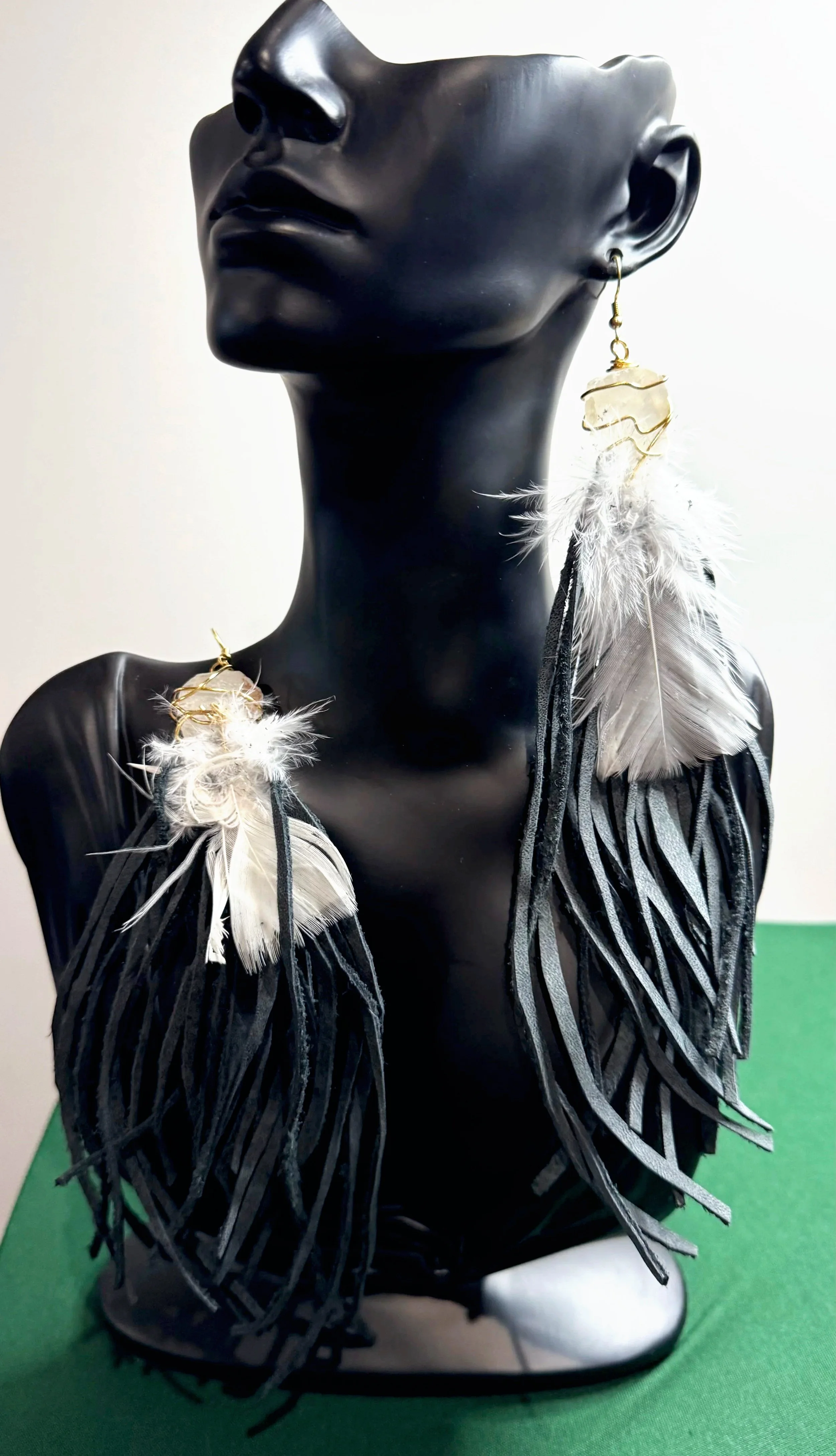 Feather Suede and Stone by L. Mack