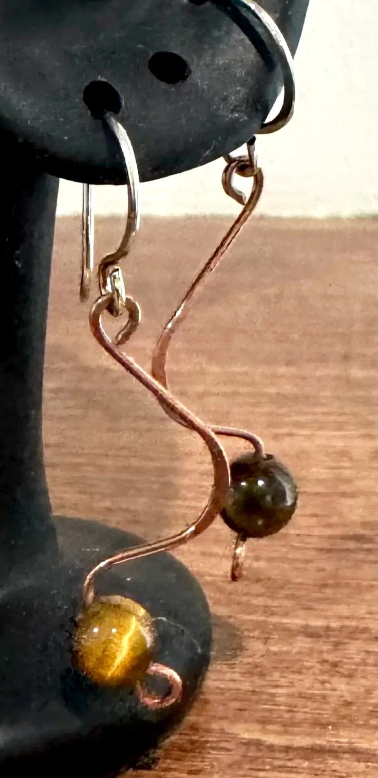 Tiger Eye Earrings by C. Richardson