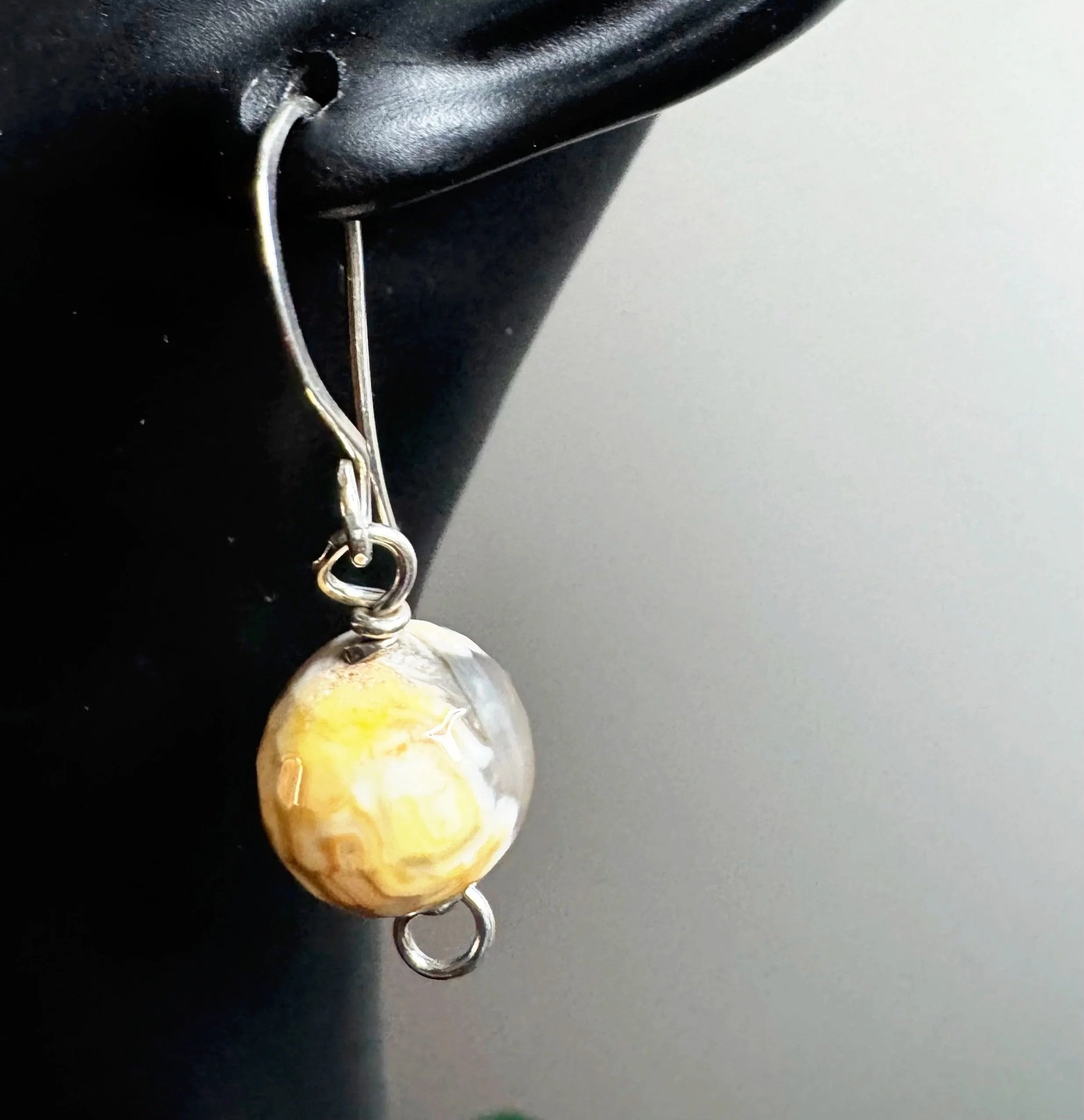Unique Natural Gemstone - Hues of Light Creamy Yellows and Browns