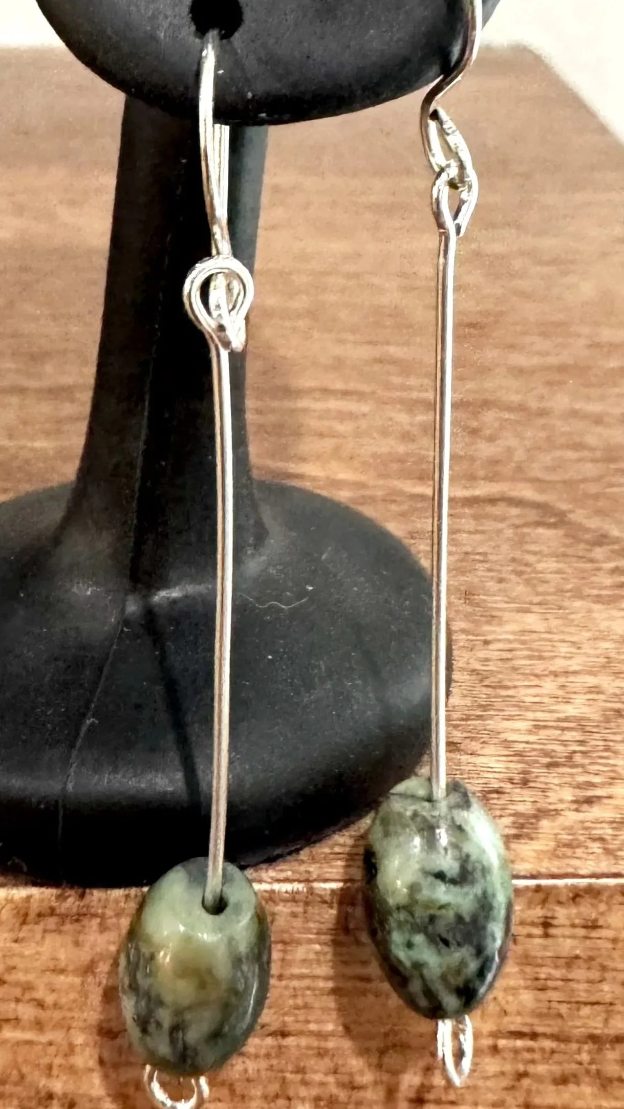Jasper and Sterling Earrings