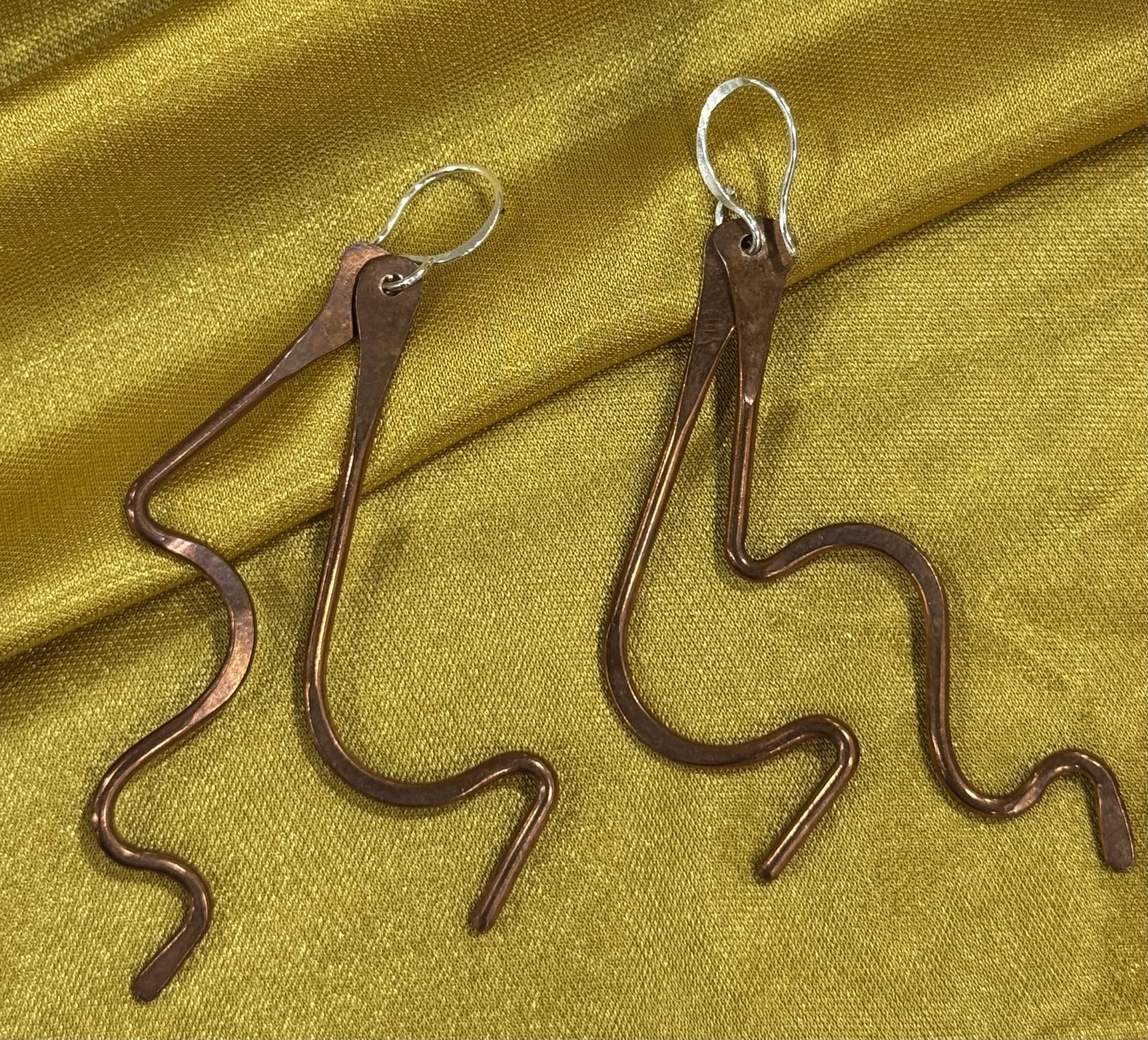 Authentic Copper with Sterling Silver Hooks