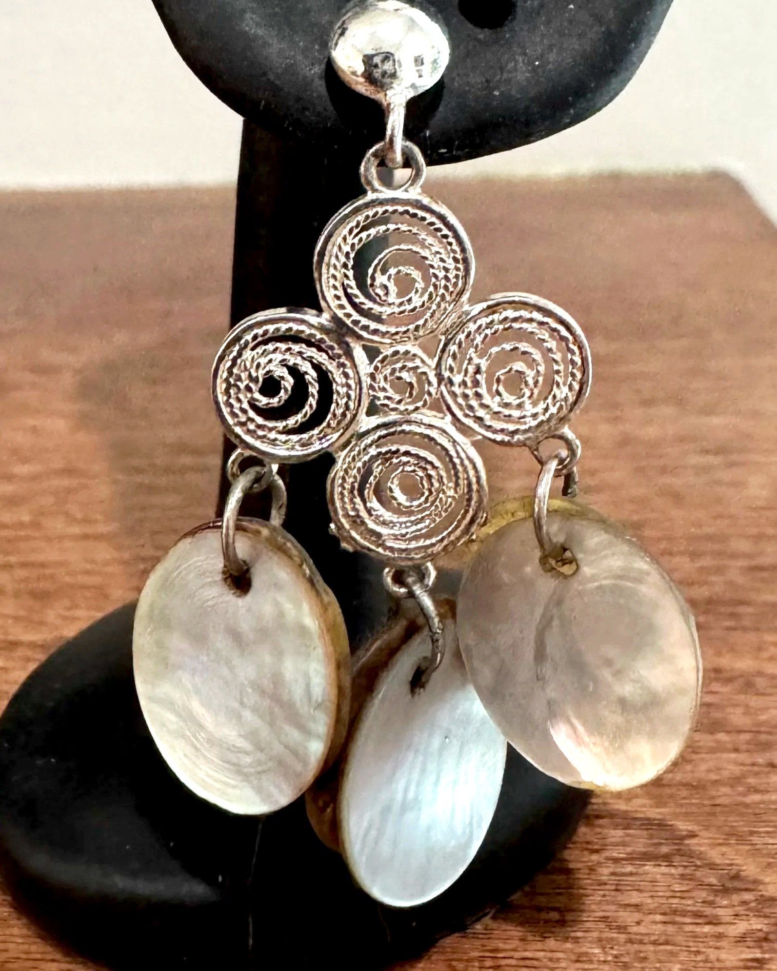 Silver and Shell Earrings - Original Design