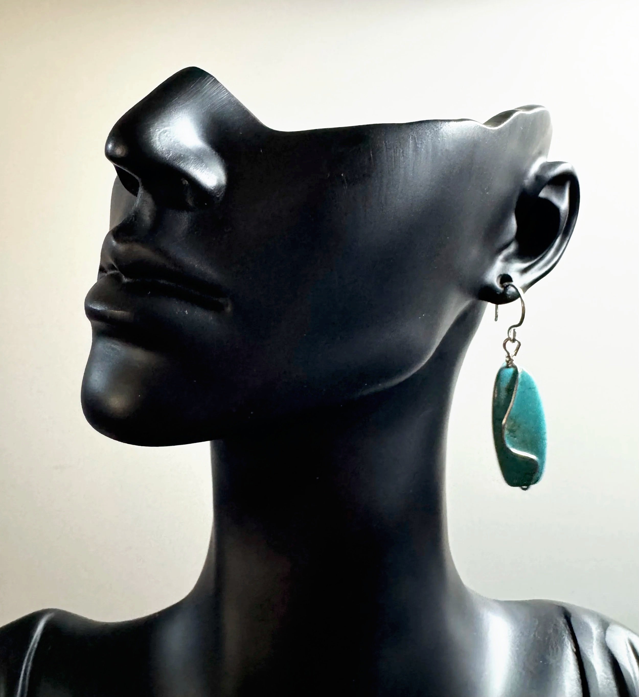 Turquoise Ovoid Earrings