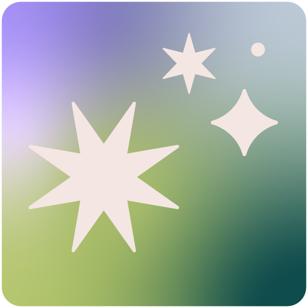 Icon of four stars with various points to represent organization consulting