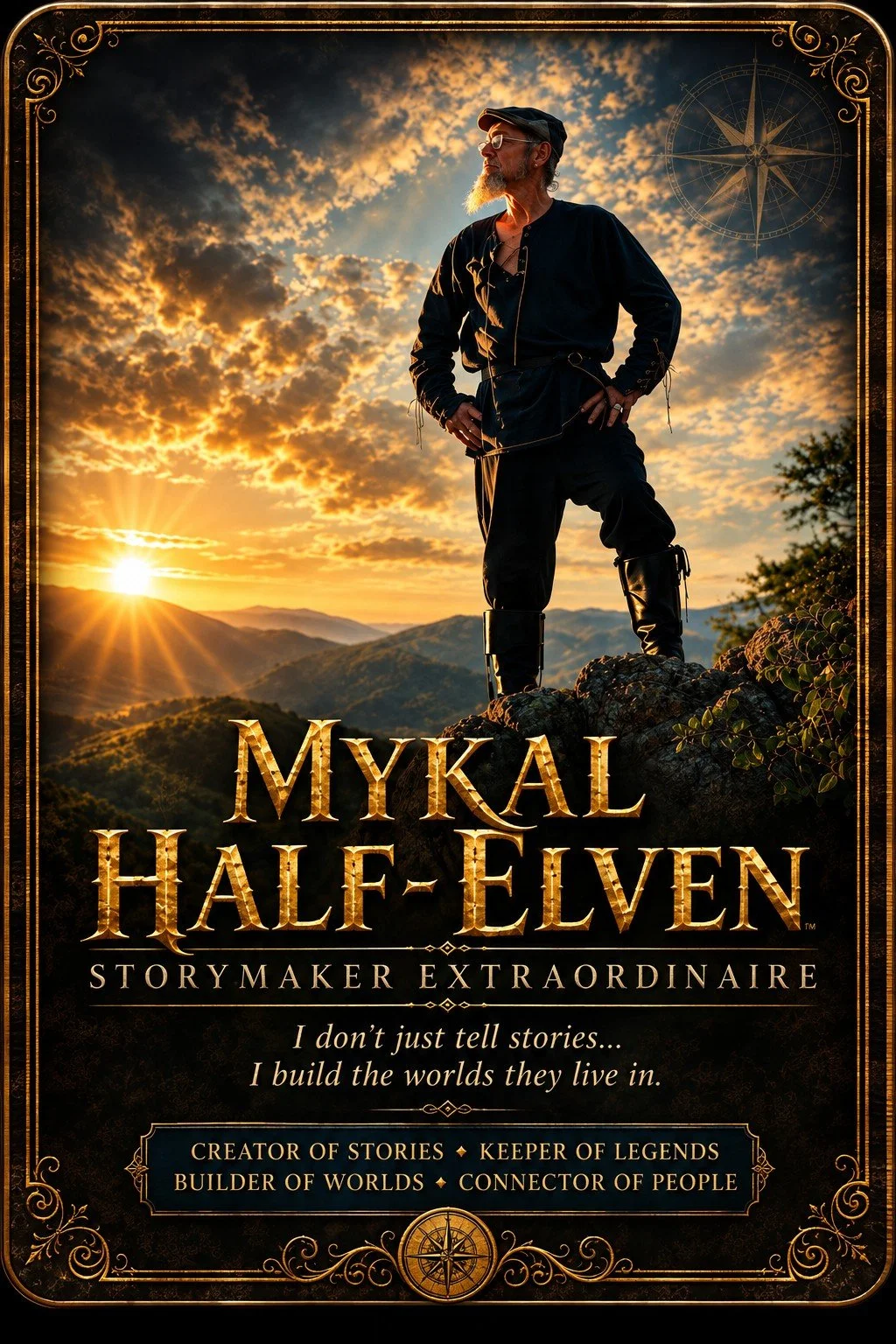 Mykal Half-Elven Character Card