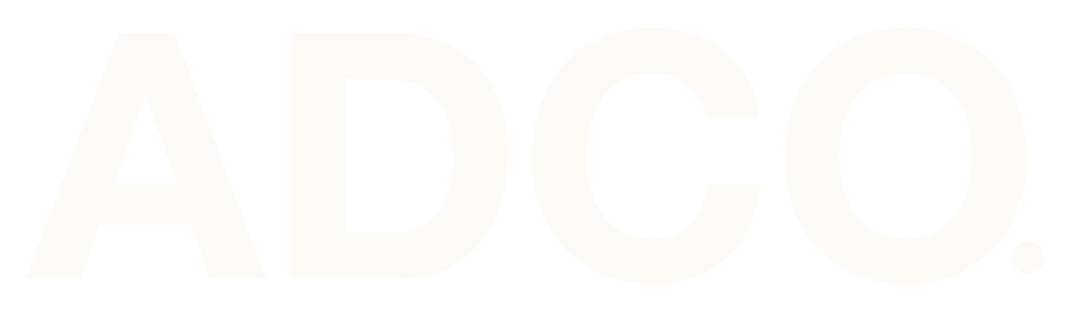 Bold white uppercase letters spell out "ADCO." on a black background.
