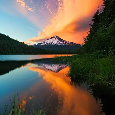 Mount Hood at sunset, Oregon — representing Rimrock Ventures' Pacific Northwest roots.
