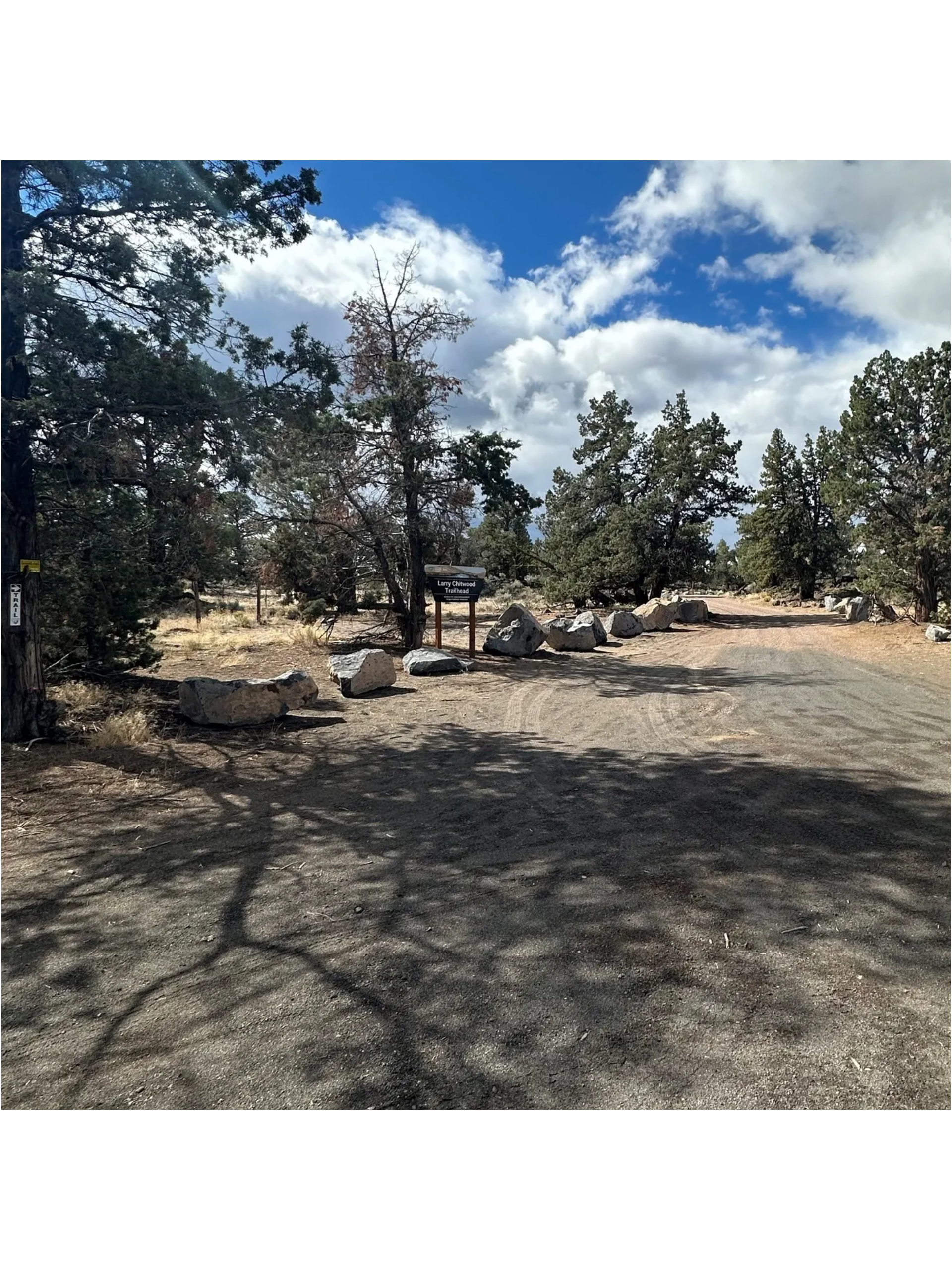 Larry Chitwood Trailhead following boulder delivery for a Bureau of Land Management (BLM) contract fulfilled by Rimrock Ventures.