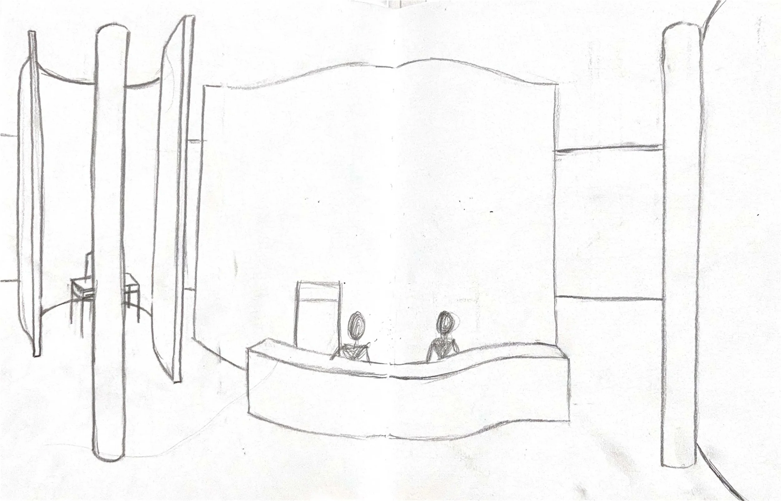 Reception/Congiere Area Concept Sketch