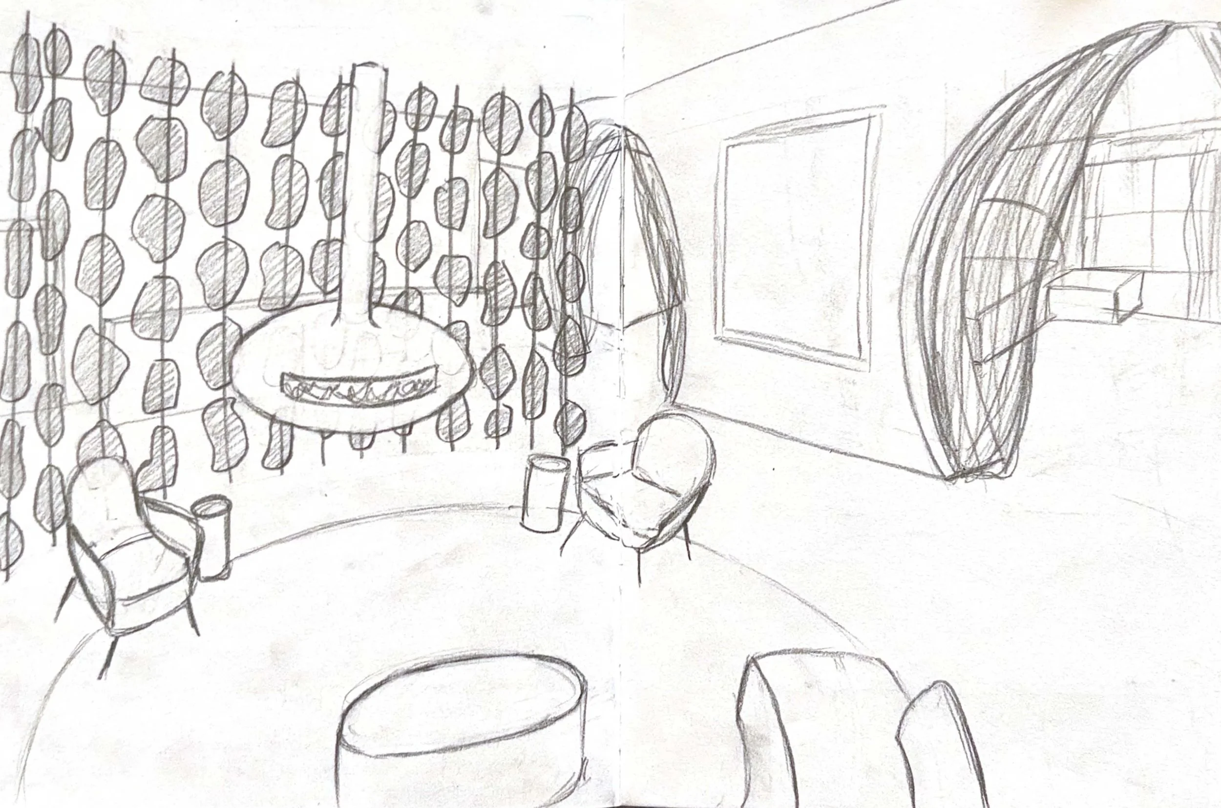 Sitting Area Concept Sketch