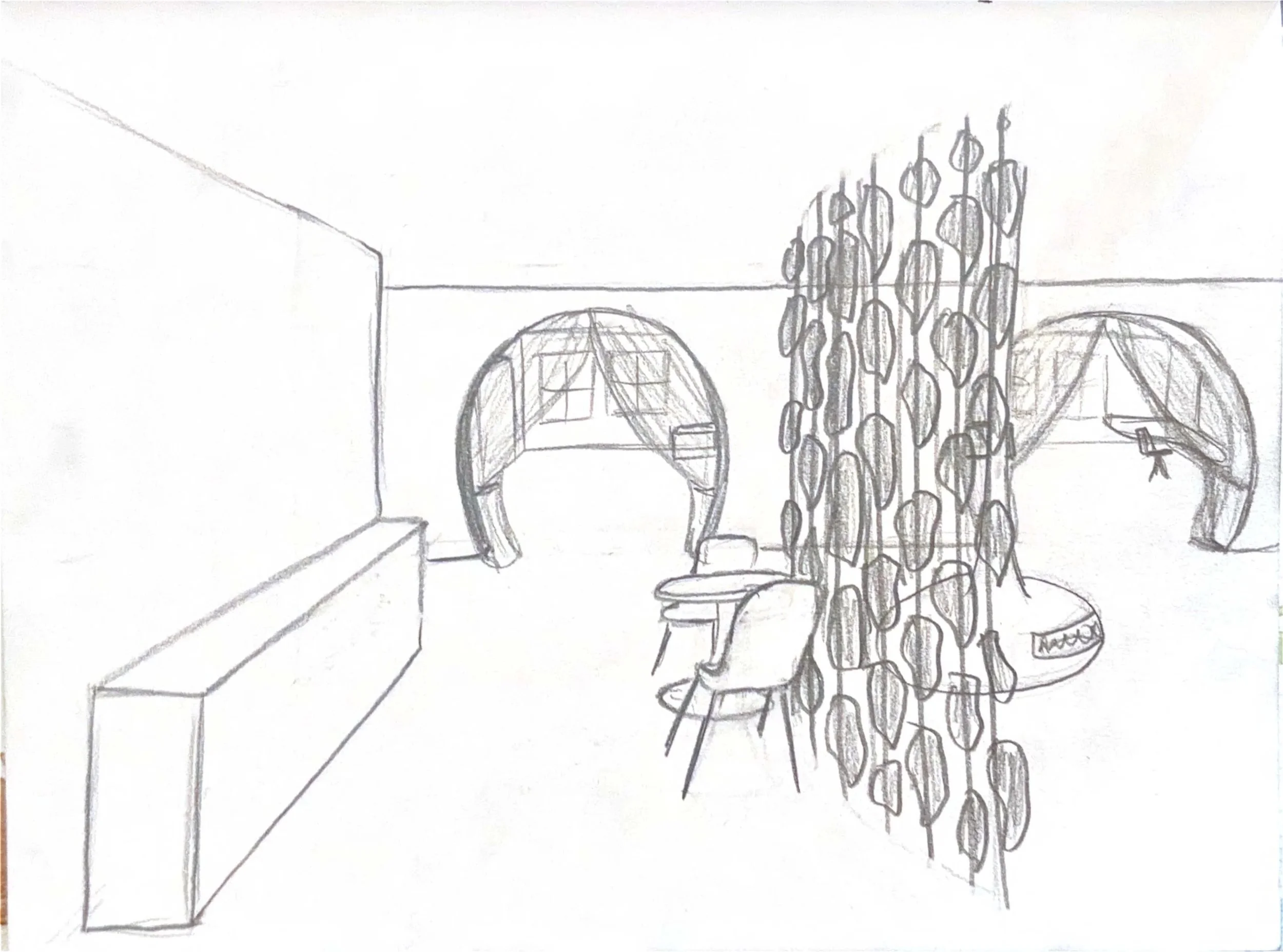 Kitchenette/Dining Area Concept Sketch