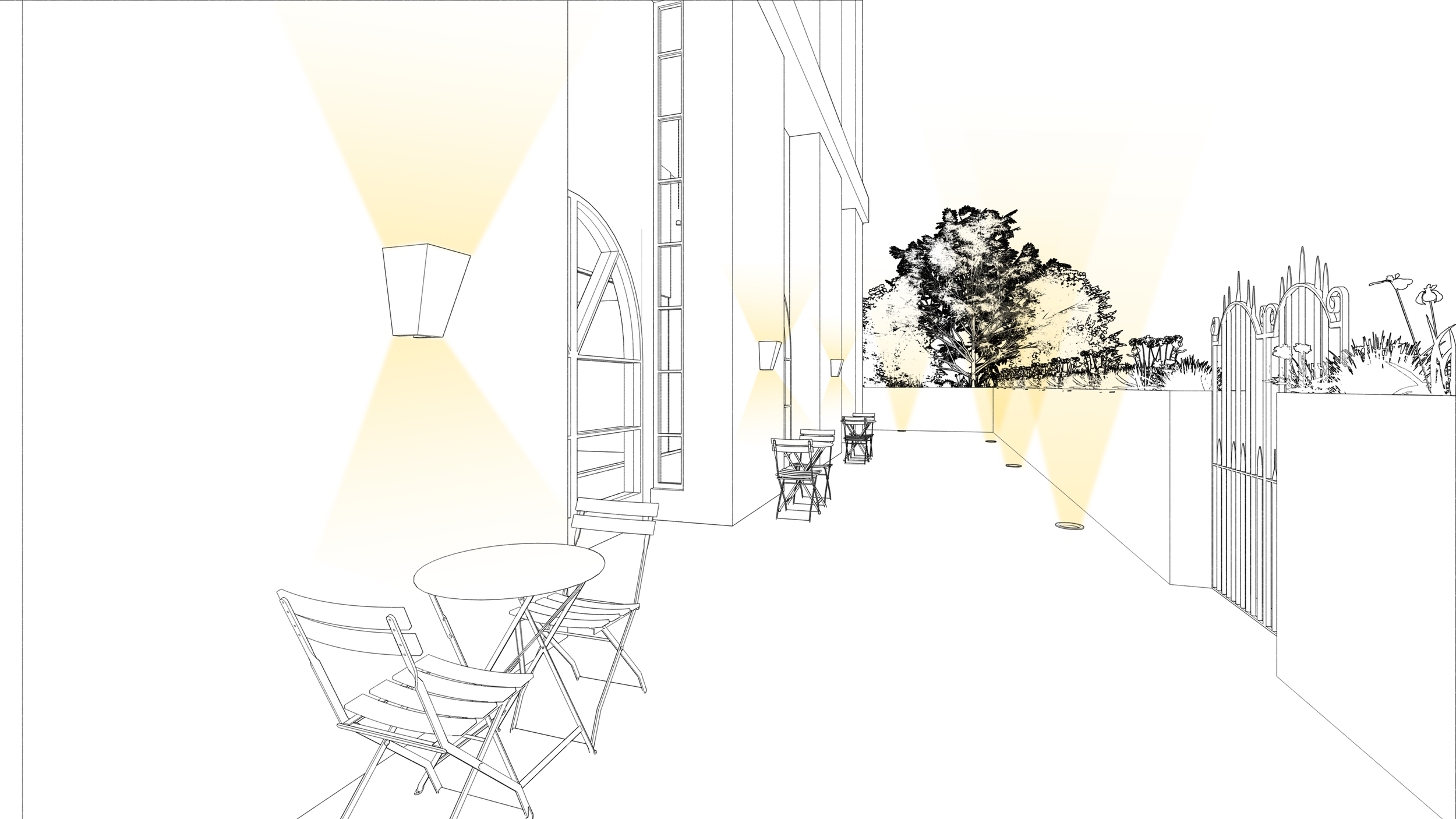 Courtyard Lighting Diagram