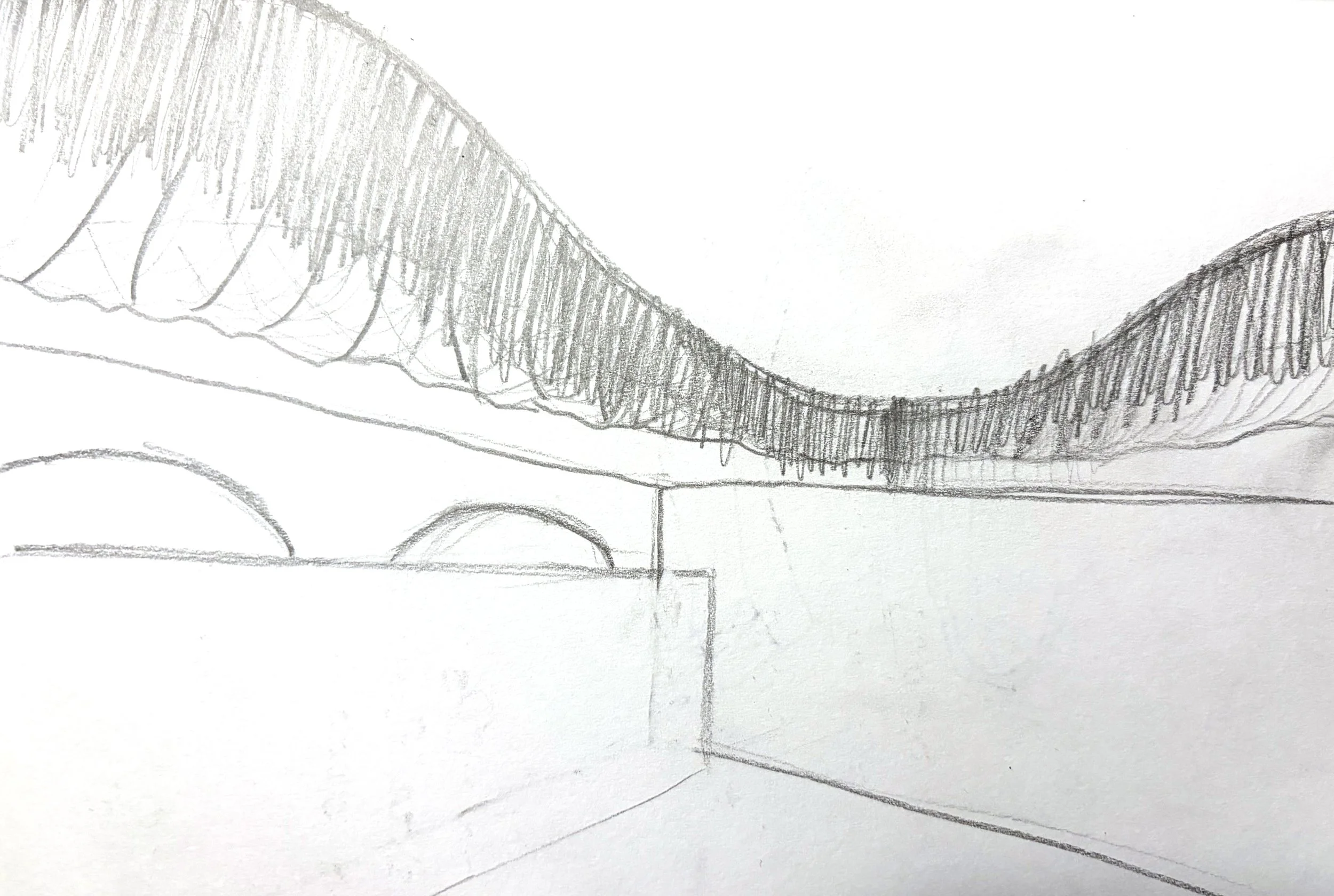 Retail Space Ceiling Concept Sketch