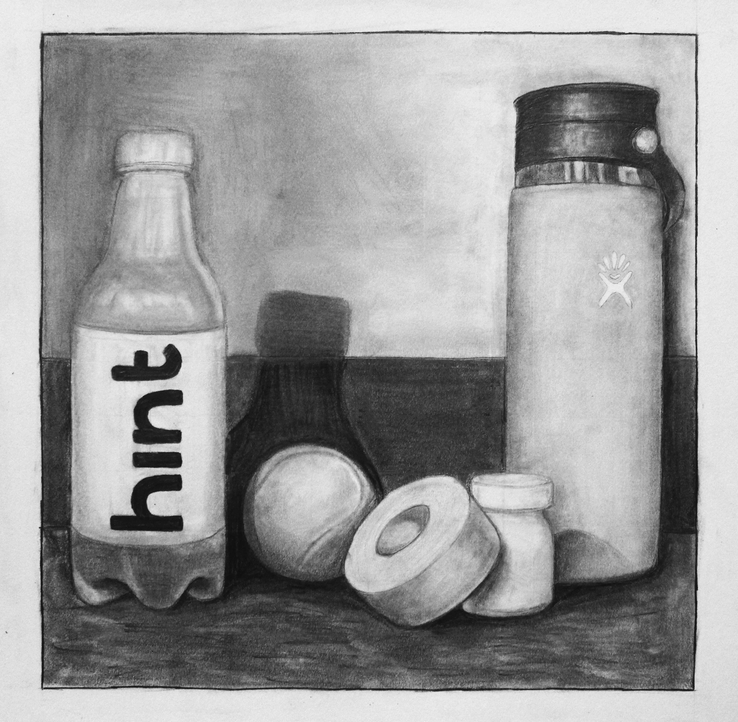 Observational Sketches & Renderings, 

"Ballet Essentials", 
Pencil still life