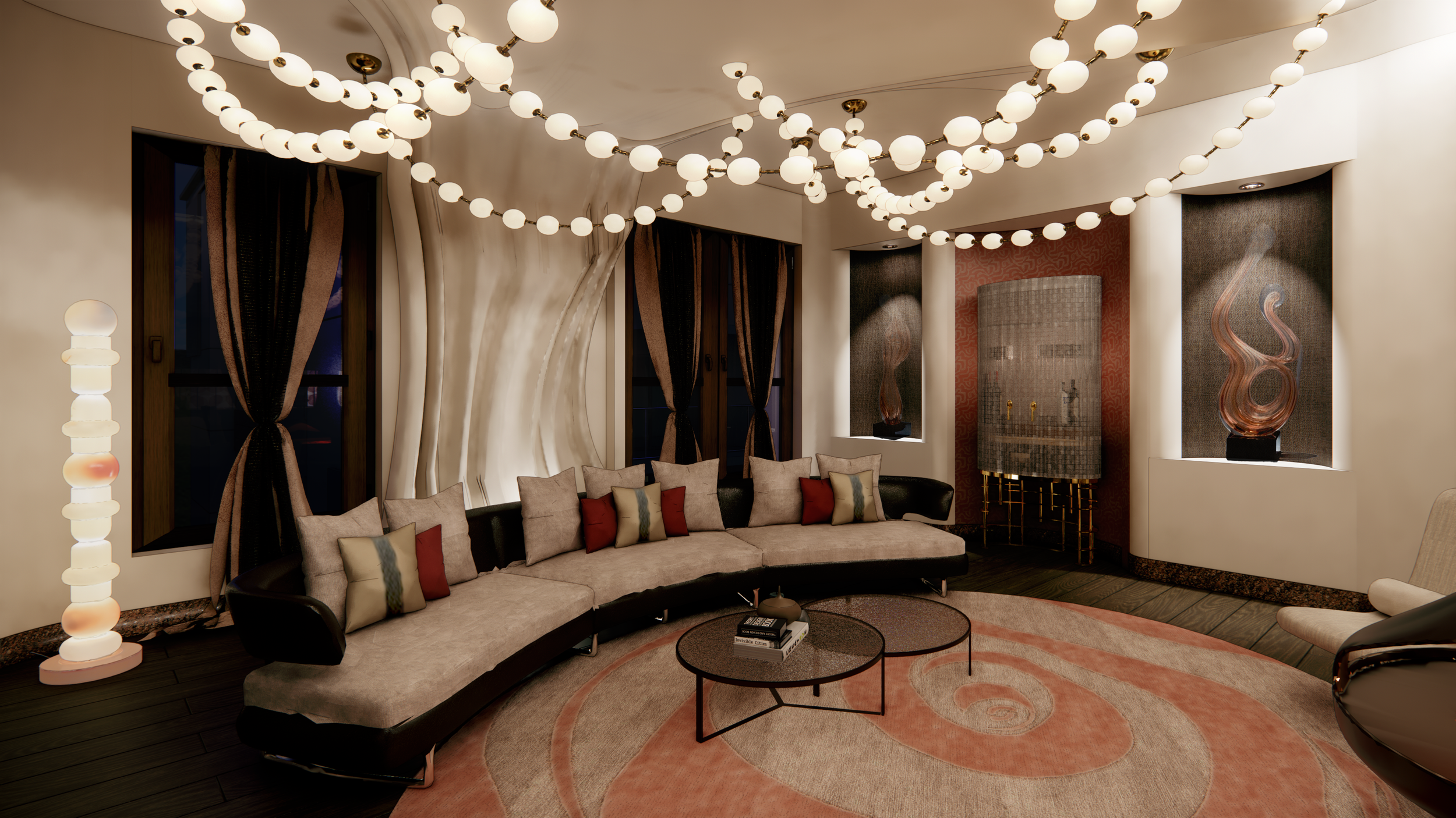 Seating Area Night View