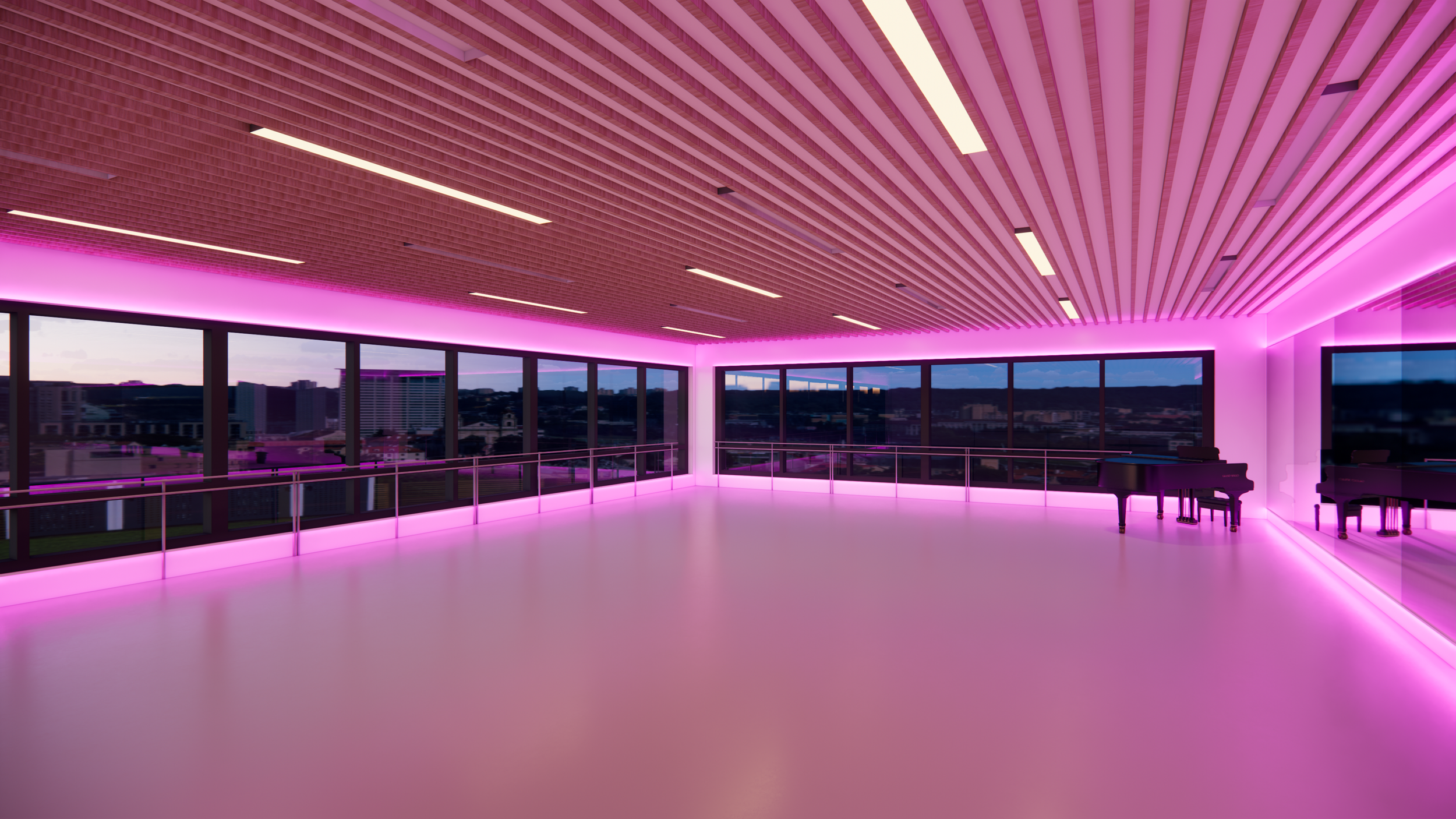 Dance Studio - Contemporary Class Perspective View